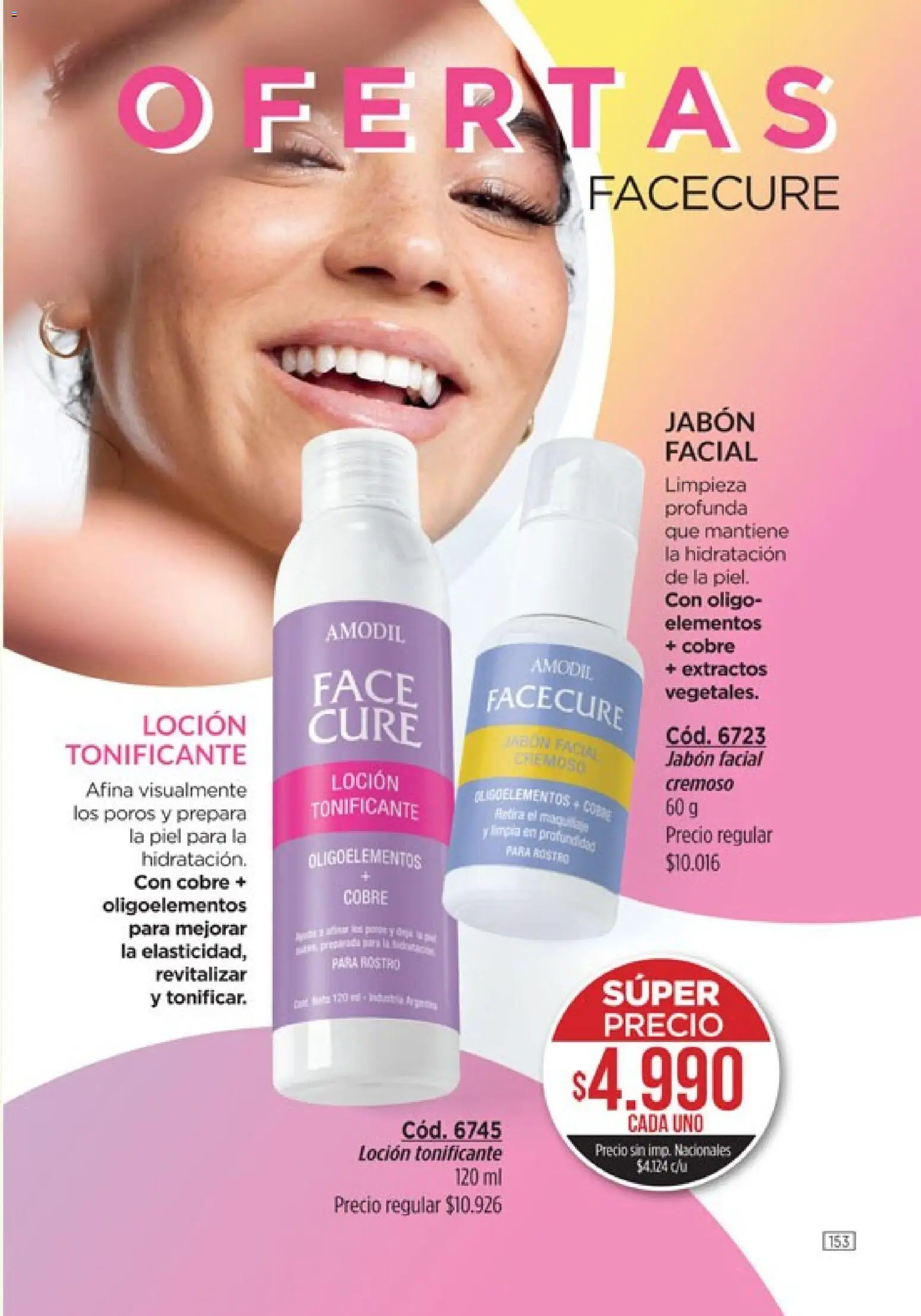 Catálogo Amodil Campaña 16 │ válido desde el 19/09/2026 | Página: 153 | Productos: Loción tonificante, Jabón, Loción