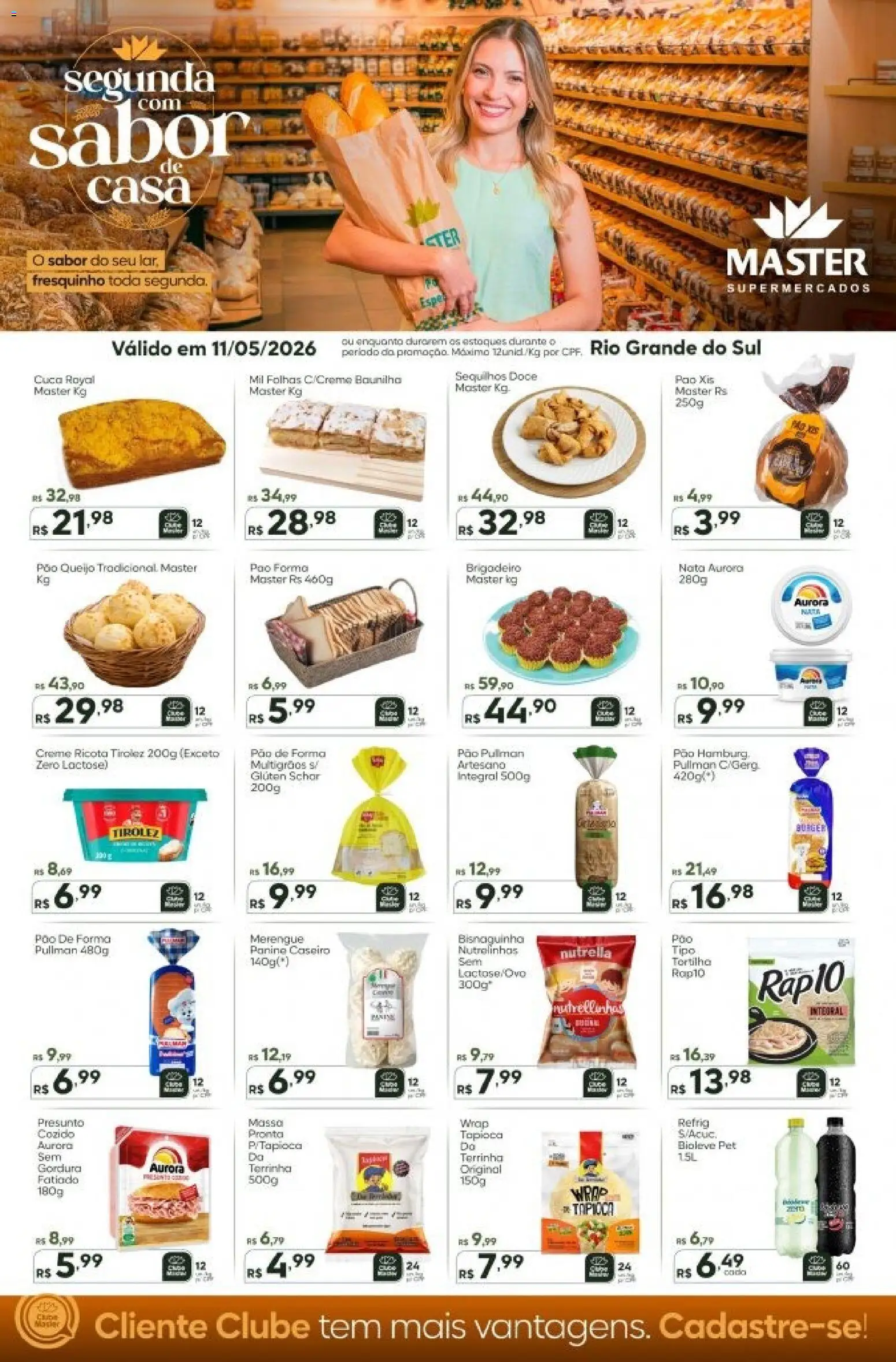 Master Folheto - válido de 11.05.2026 | Página: 1 | Produtos: Tapioca, Queijo, Presunto, Creme