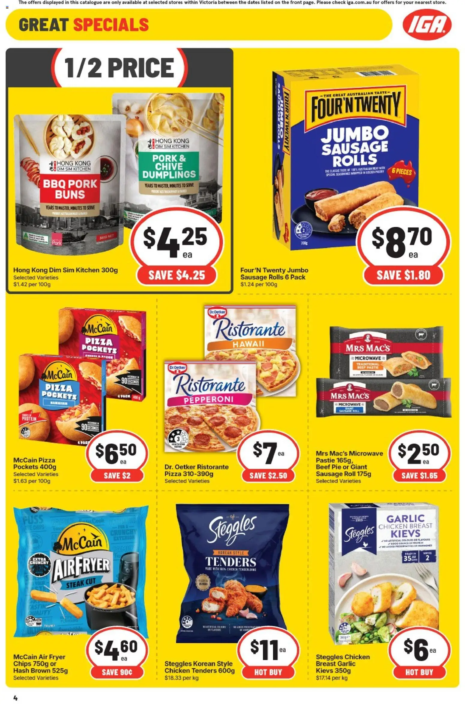 IGA catalogue - valid from 30/09/2026 | Page: 3 | Products: Pizza, Chicken, Chicken breast, Chips