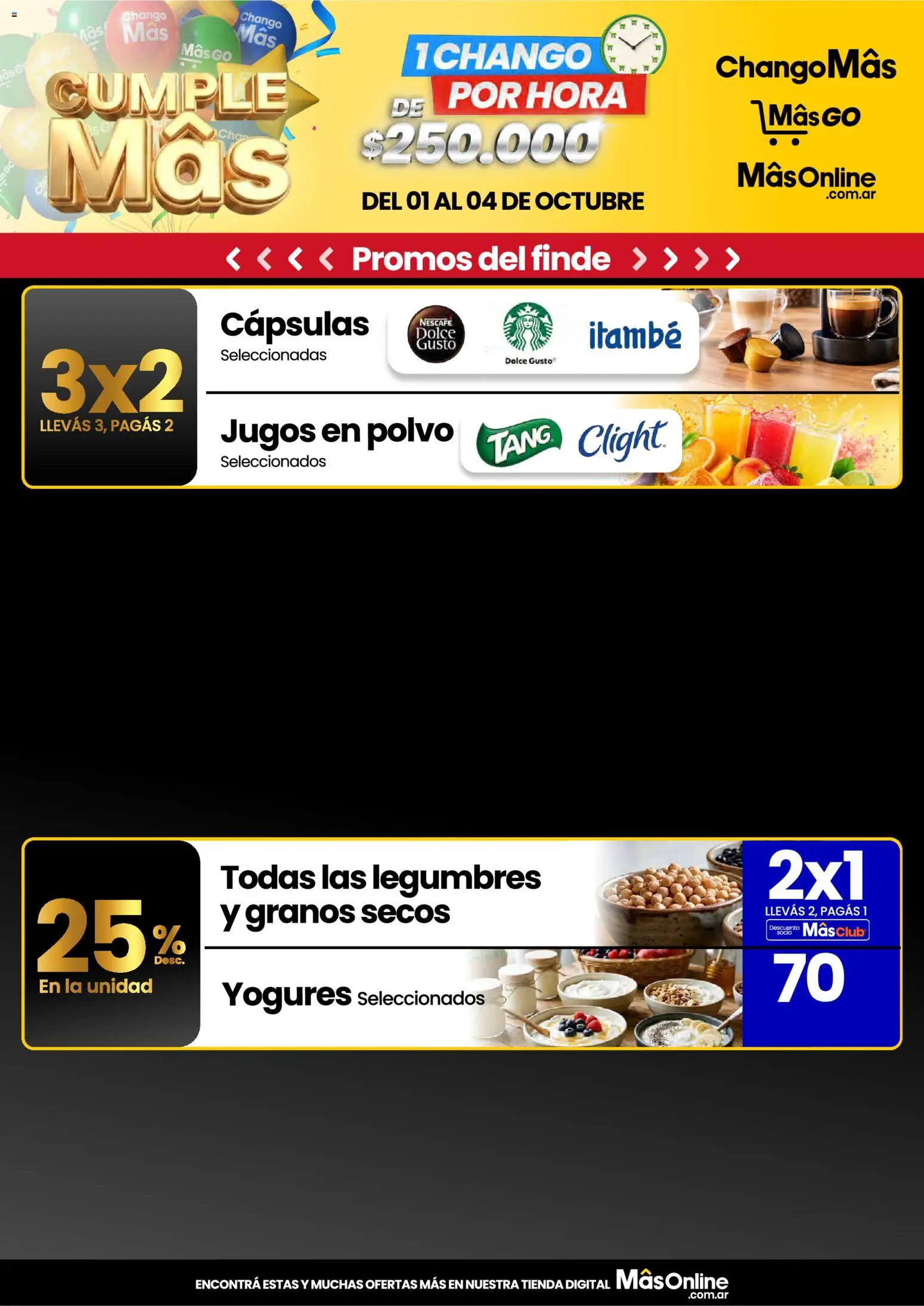 Changomas - Promos del finde │ válido desde el 01/10/2026 | Página: 1