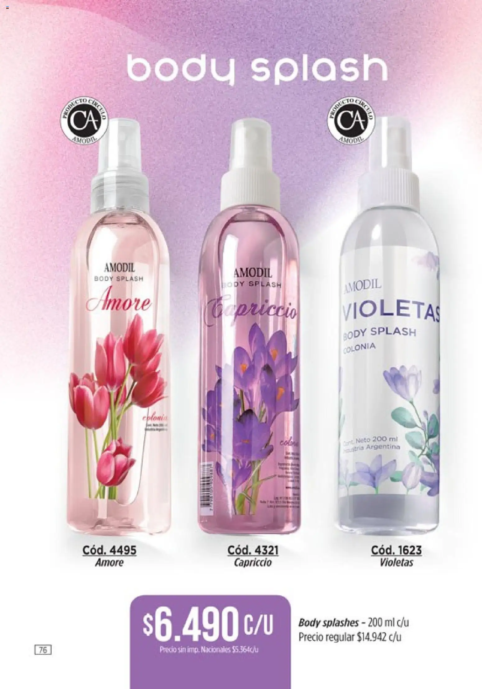Catálogo Amodil Campaña 12 │ válido desde el 30/06/2026 | Página: 76 | Productos: Body