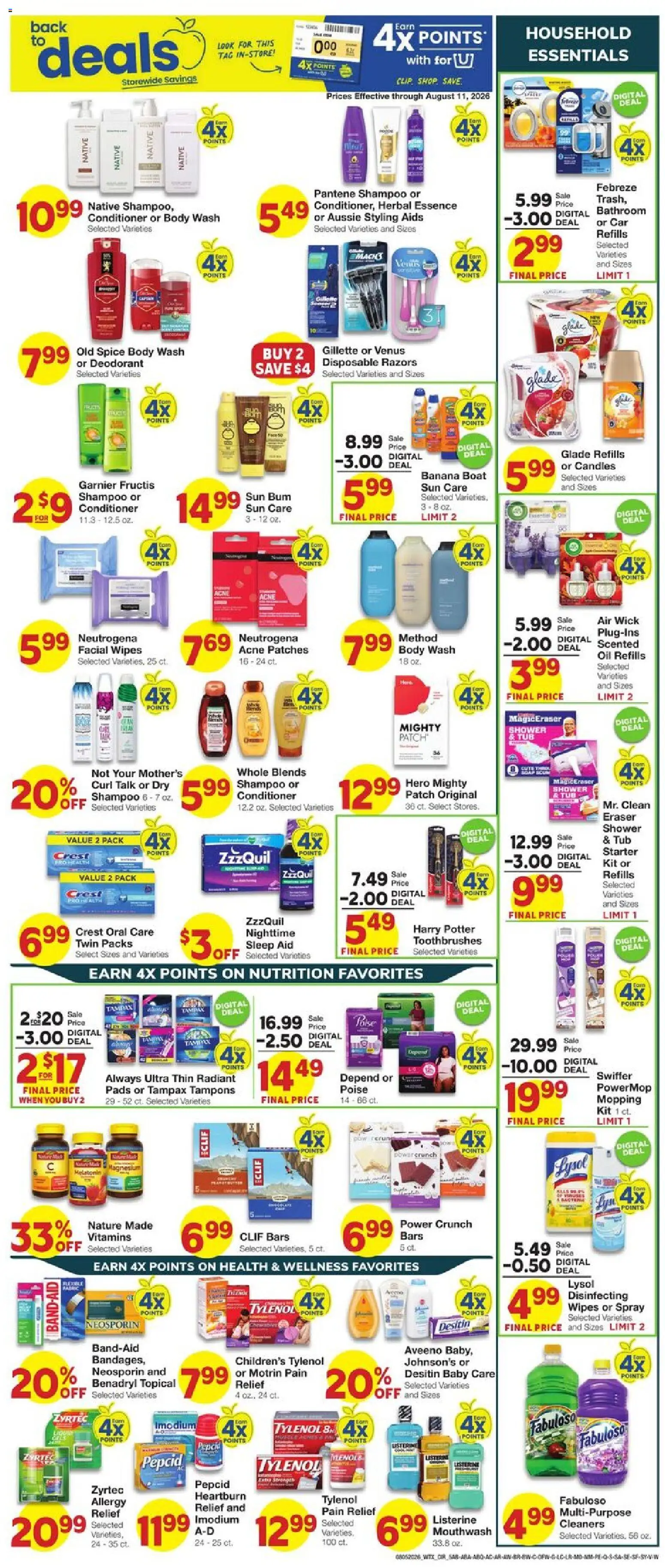 United Supermarkets Weekly Ad - valid from 08/05/2026 | Page: 5 | Products: Shampoo, Oil, Soap, Deodorant