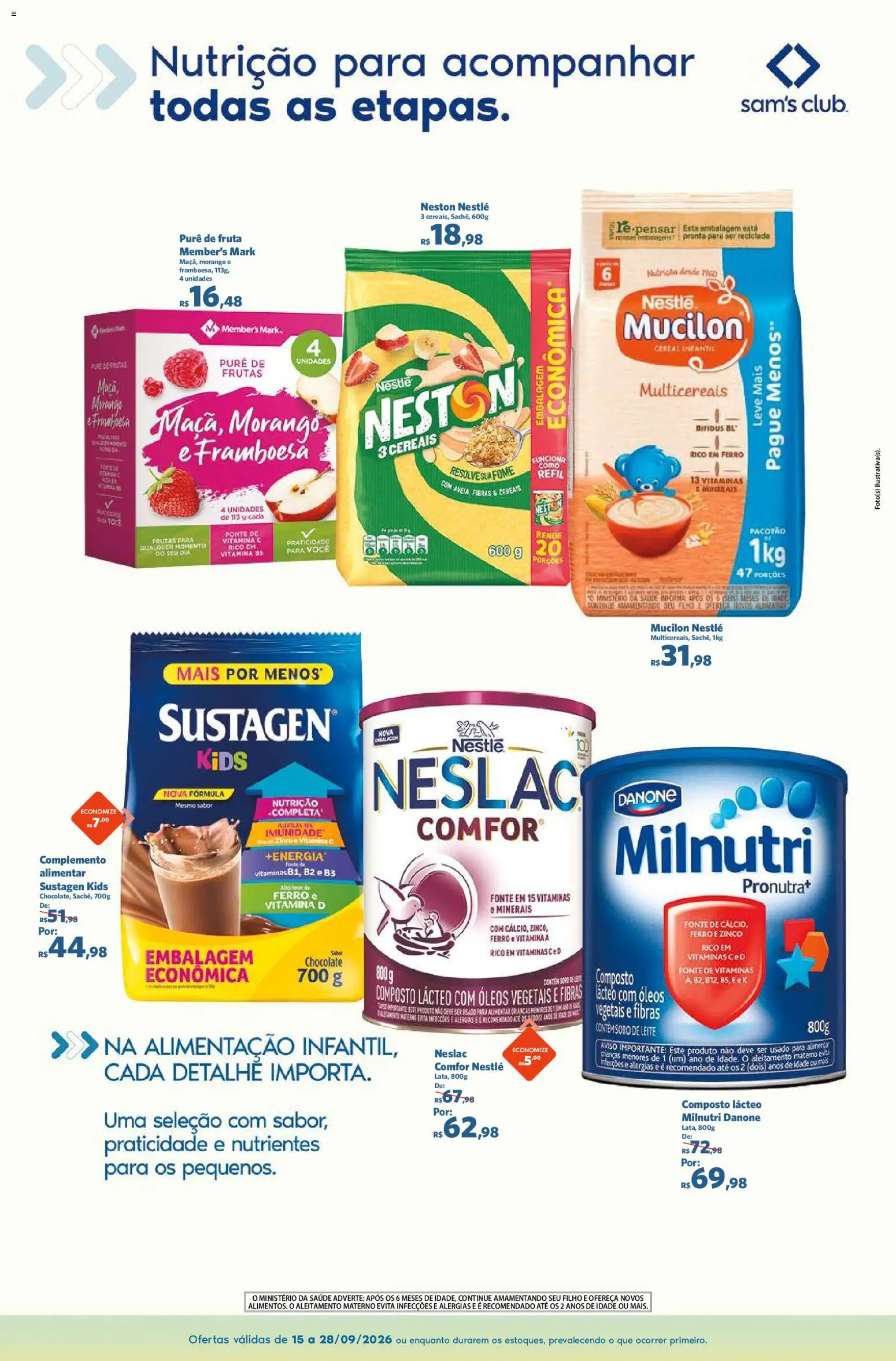 Sam's Club Folheto - válido de 15/09/2026 | Página: 6 | Produtos: Frutas, Chocolate, Cereais, Vitamina d