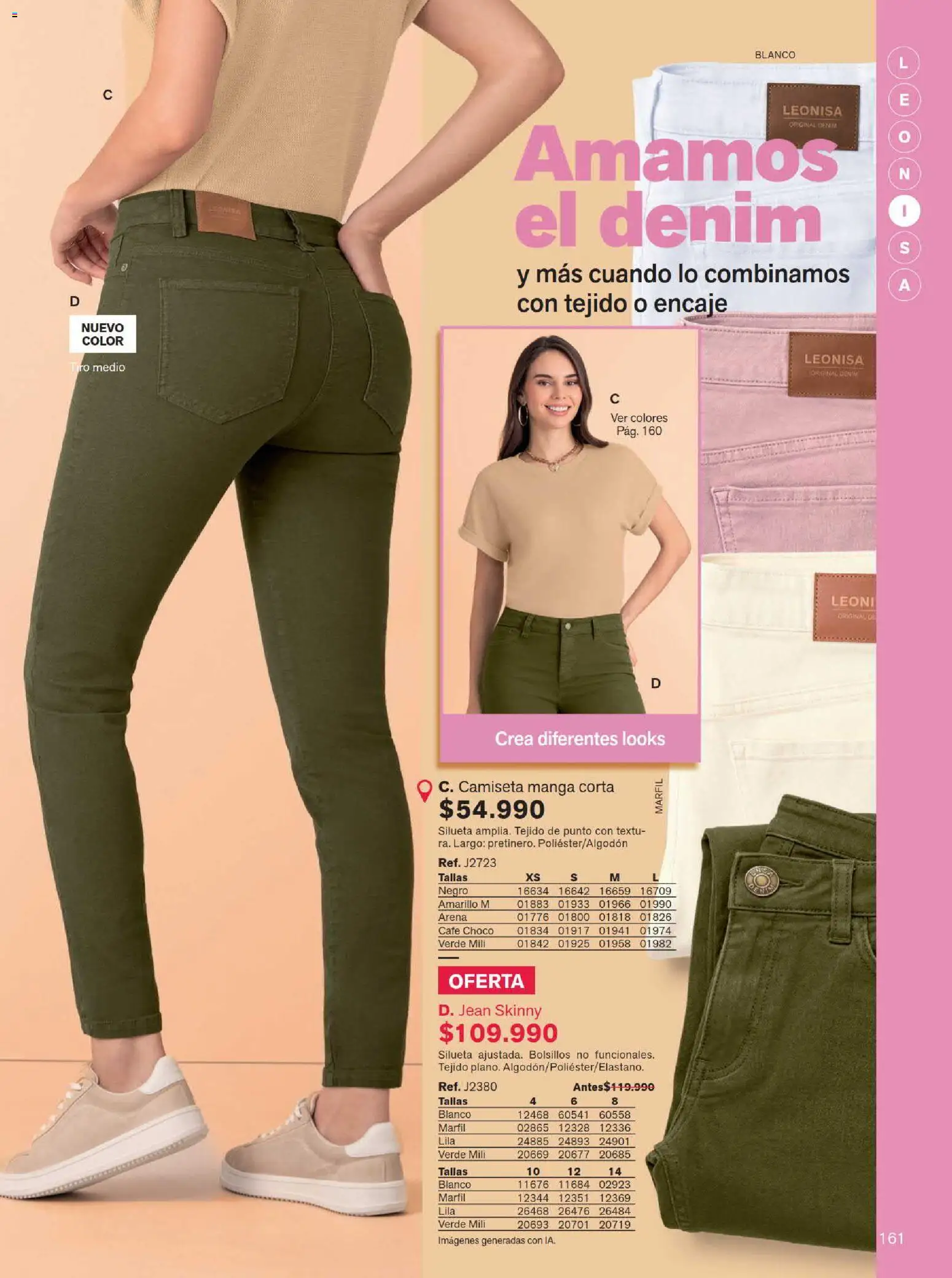Leonisa revista - valida desde el 15/07/2026 | Página: 161 | Productos: Jean, Camiseta, Café