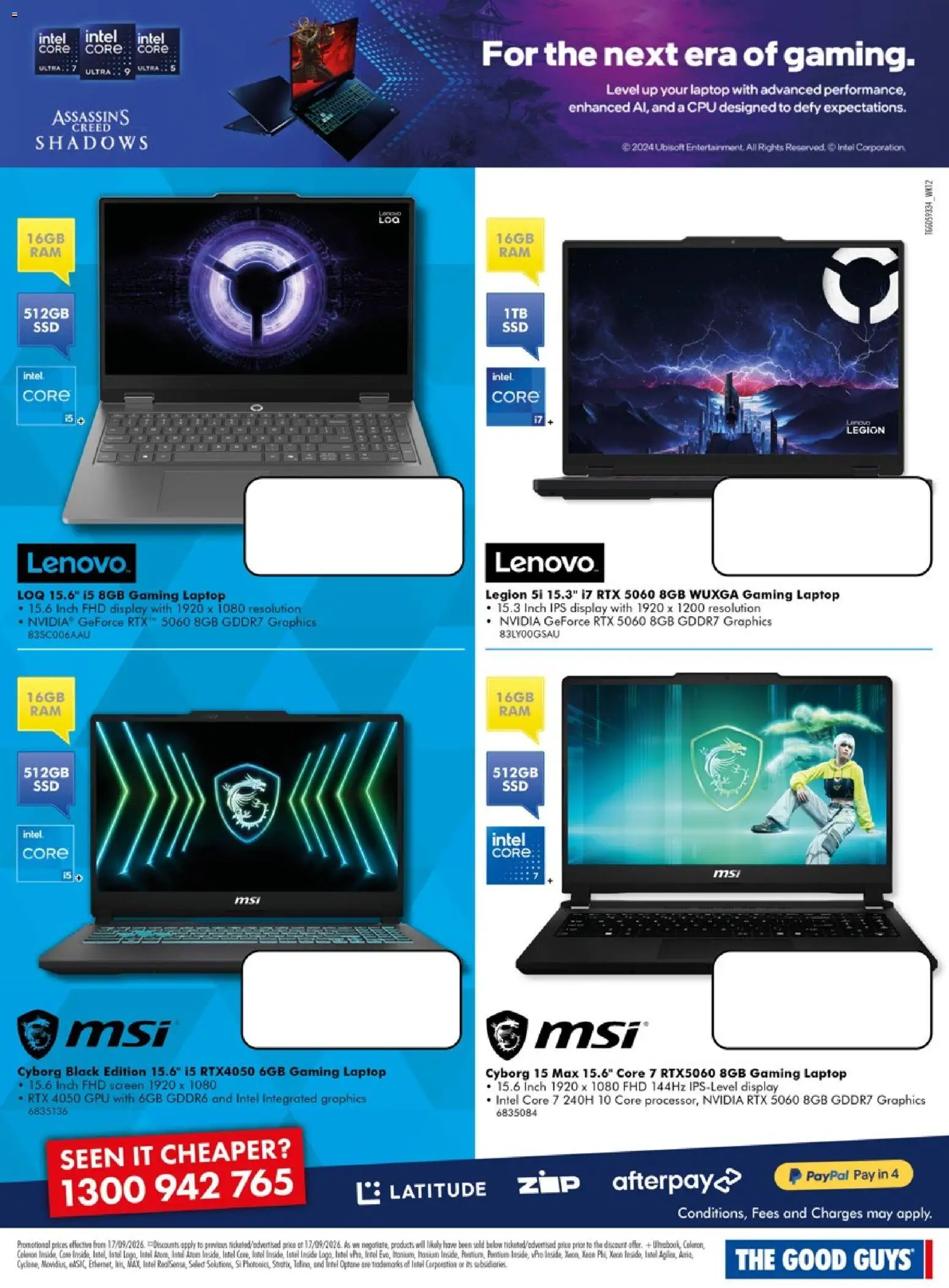 The Good Guys catalogue - valid from 16/09/2026 | Page: 4 | Products: Laptop, Screen