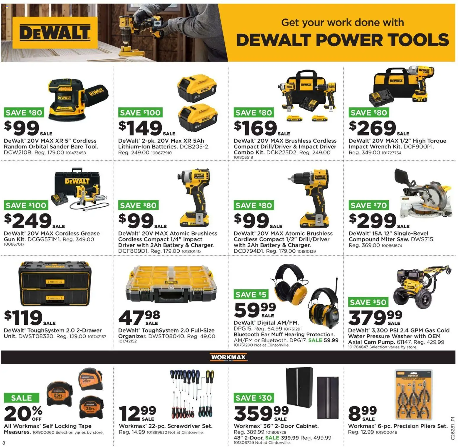 Mills Fleet Farm Weekly Ad - valid from 07/06/2026 | Page: 9 | Products: Wrench, Battery, Orbital Sander, Gun