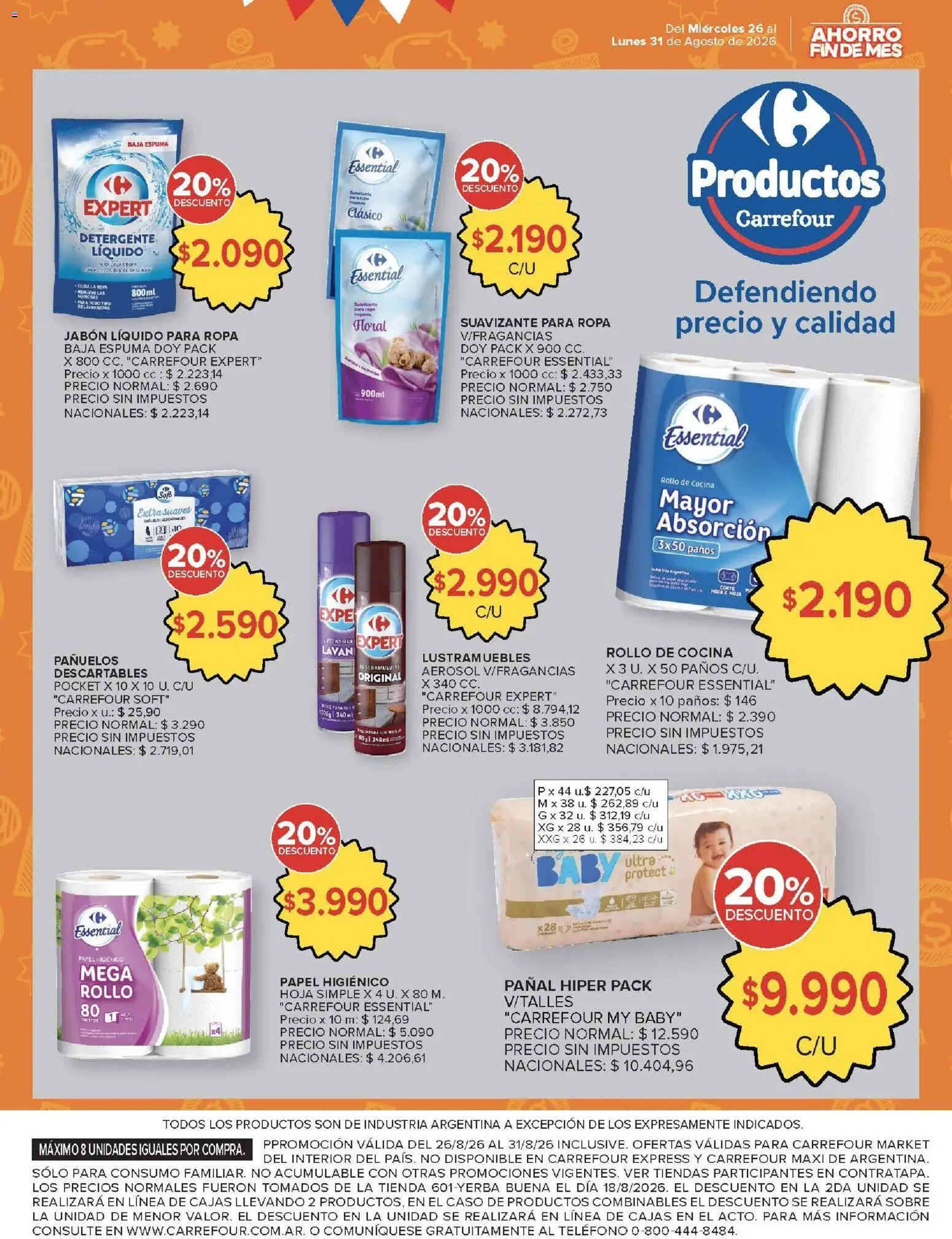 Carrefour Market catálogo │ válido desde el 26/08/2026 | Página: 17 | Productos: Lustramuebles, Sobre, Jabón, Suavizante