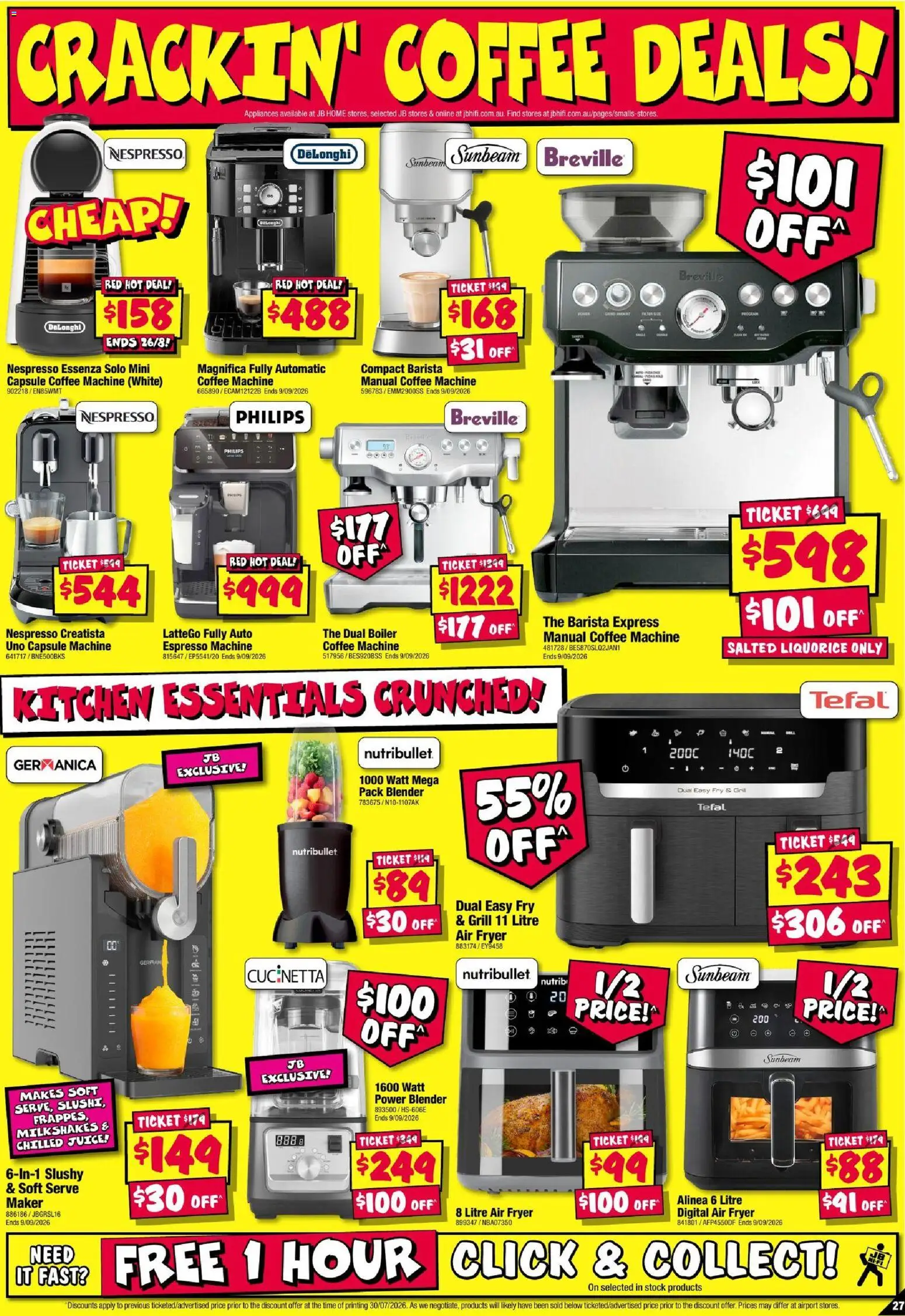 JB Hi-Fi catalogue - valid from 13/08/2026 | Page: 27 | Products: Coffee, Digital, Grill, Espresso machine