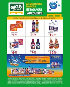 GIGA Atacado ofertas Ypê - Pré-Visualização do folheto da loja GIGA Atacado, válido de 22/10/2026