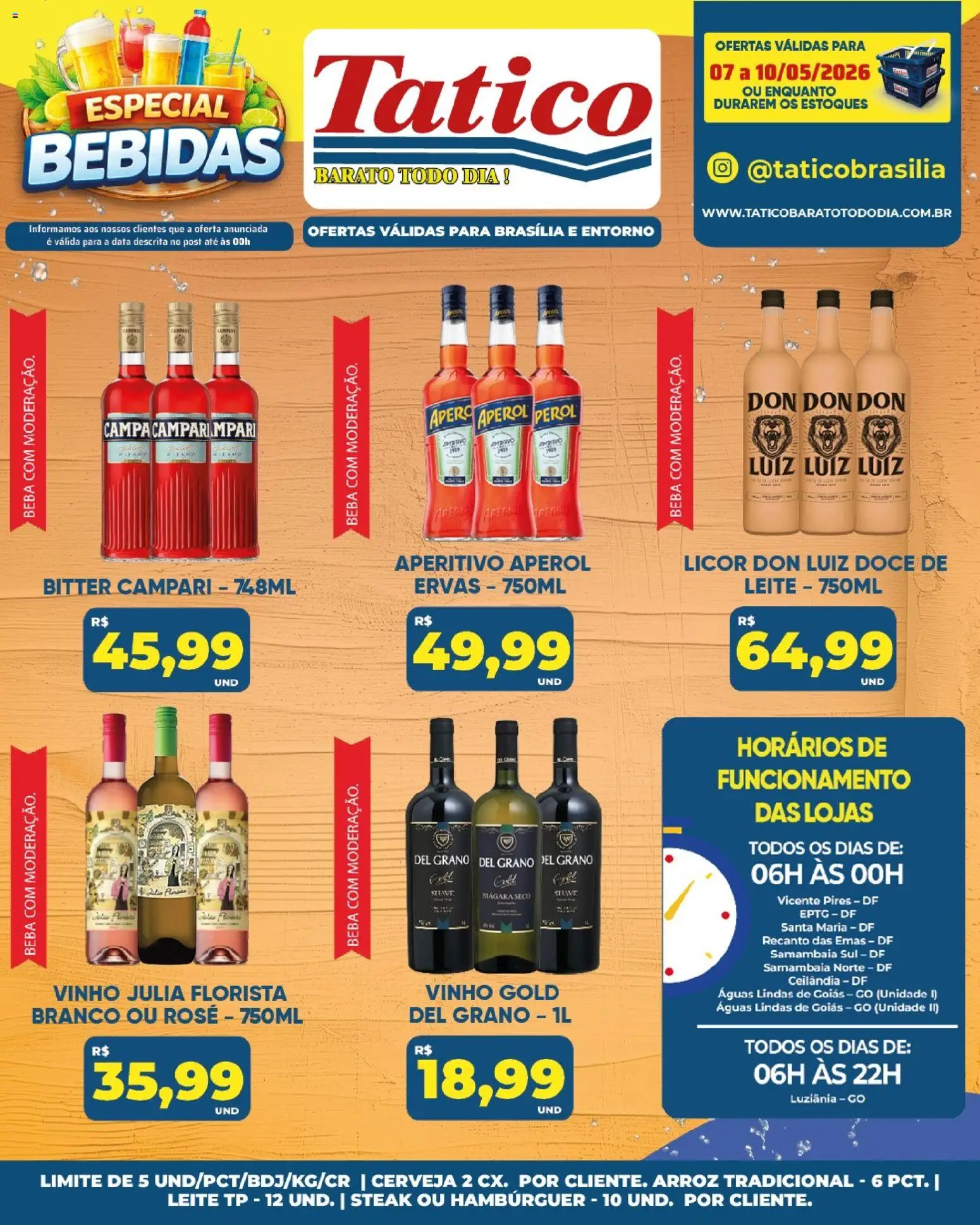 Tatico Folheto - válido de 11.05.2026 | Página: 56 | Produtos: Leite, Vinho, Arroz, Hambúrguer