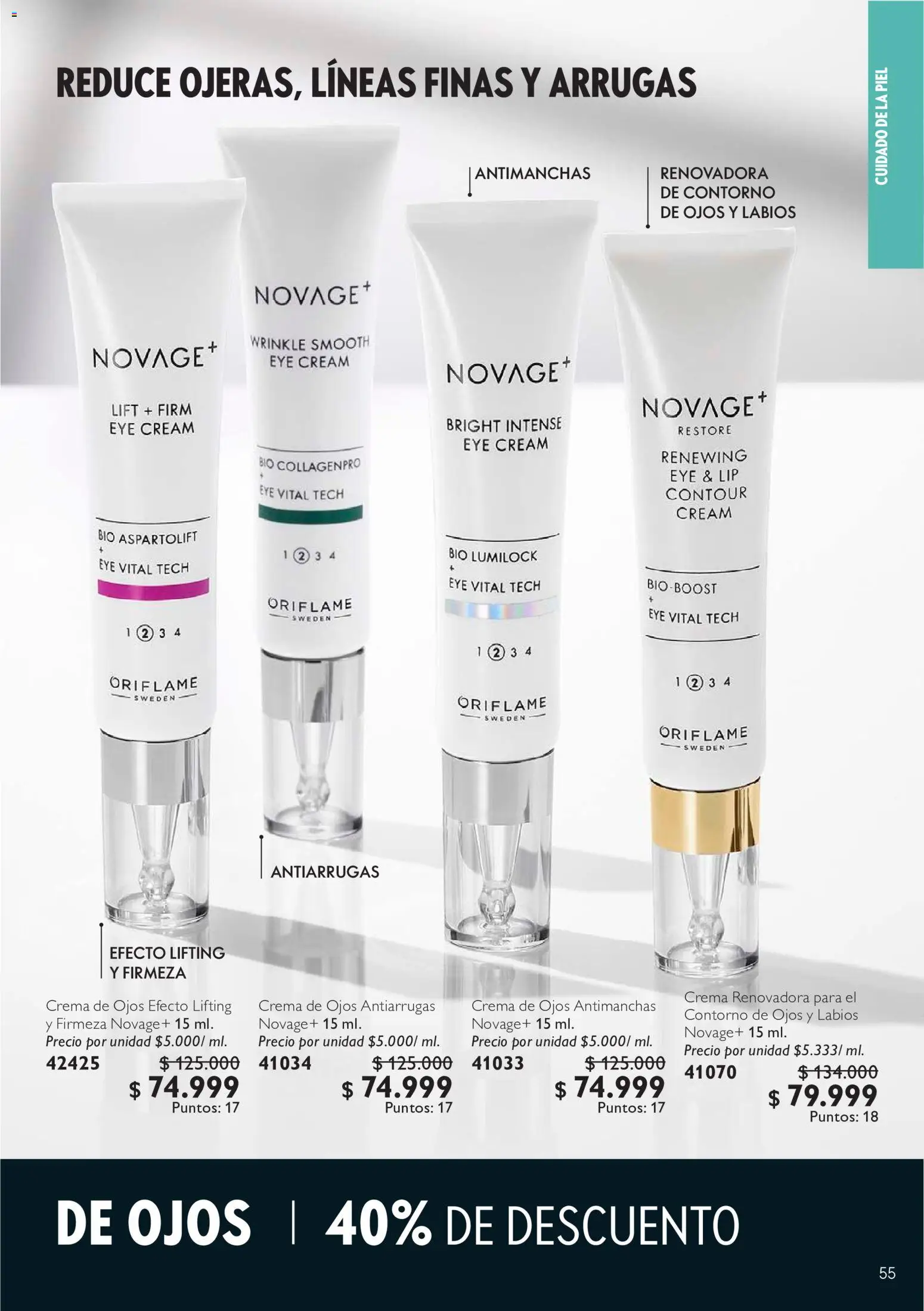 Oriflame revista - valida desde el 11/07/2026 | Página: 55 | Productos: Crema, Contorno, Contorno de ojos