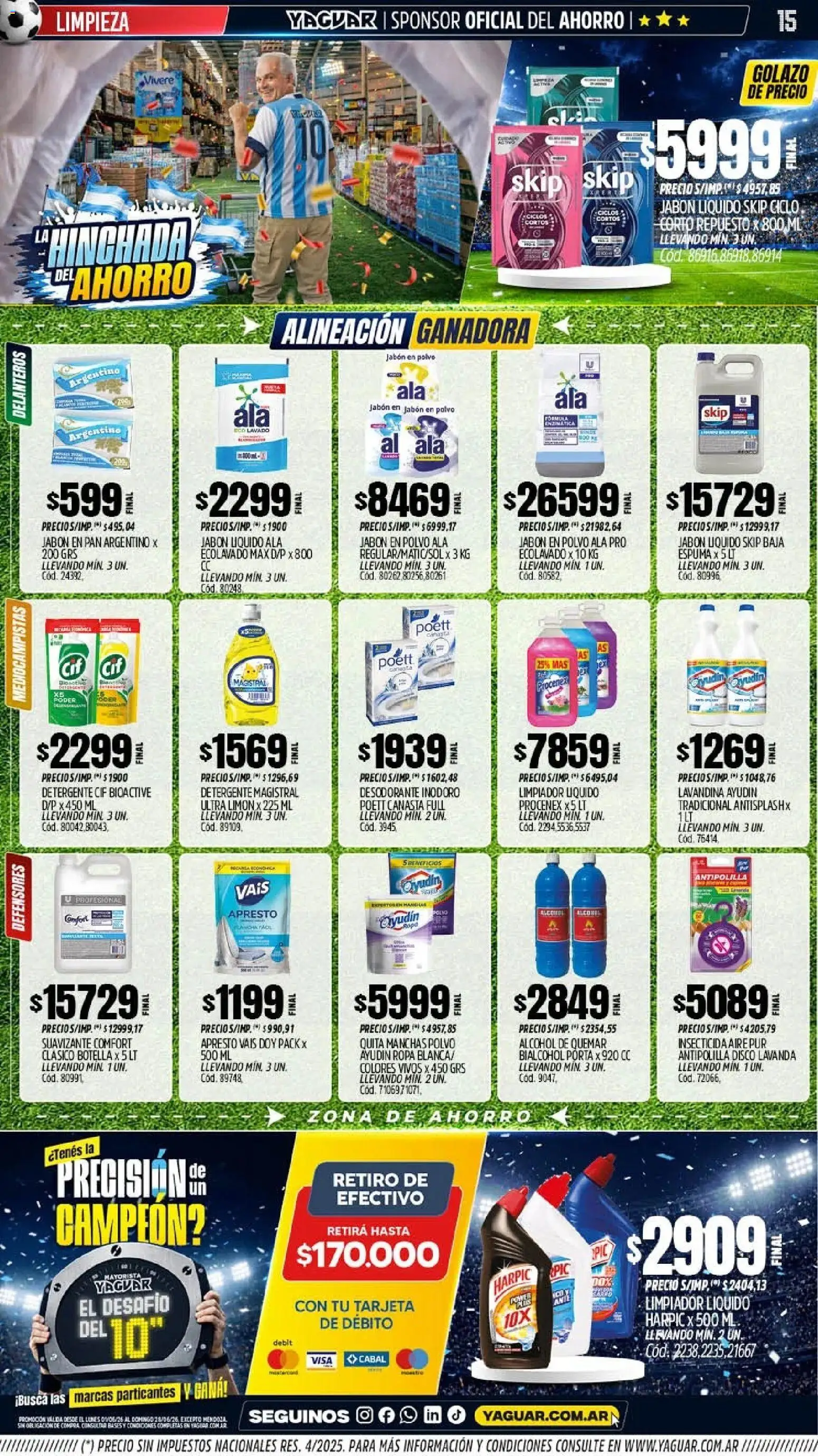 Yaguar catálogo │ válido desde el 01.06.2026 | Página: 15 | Productos: Jabón líquido, Desodorante, Limón, Limpiador