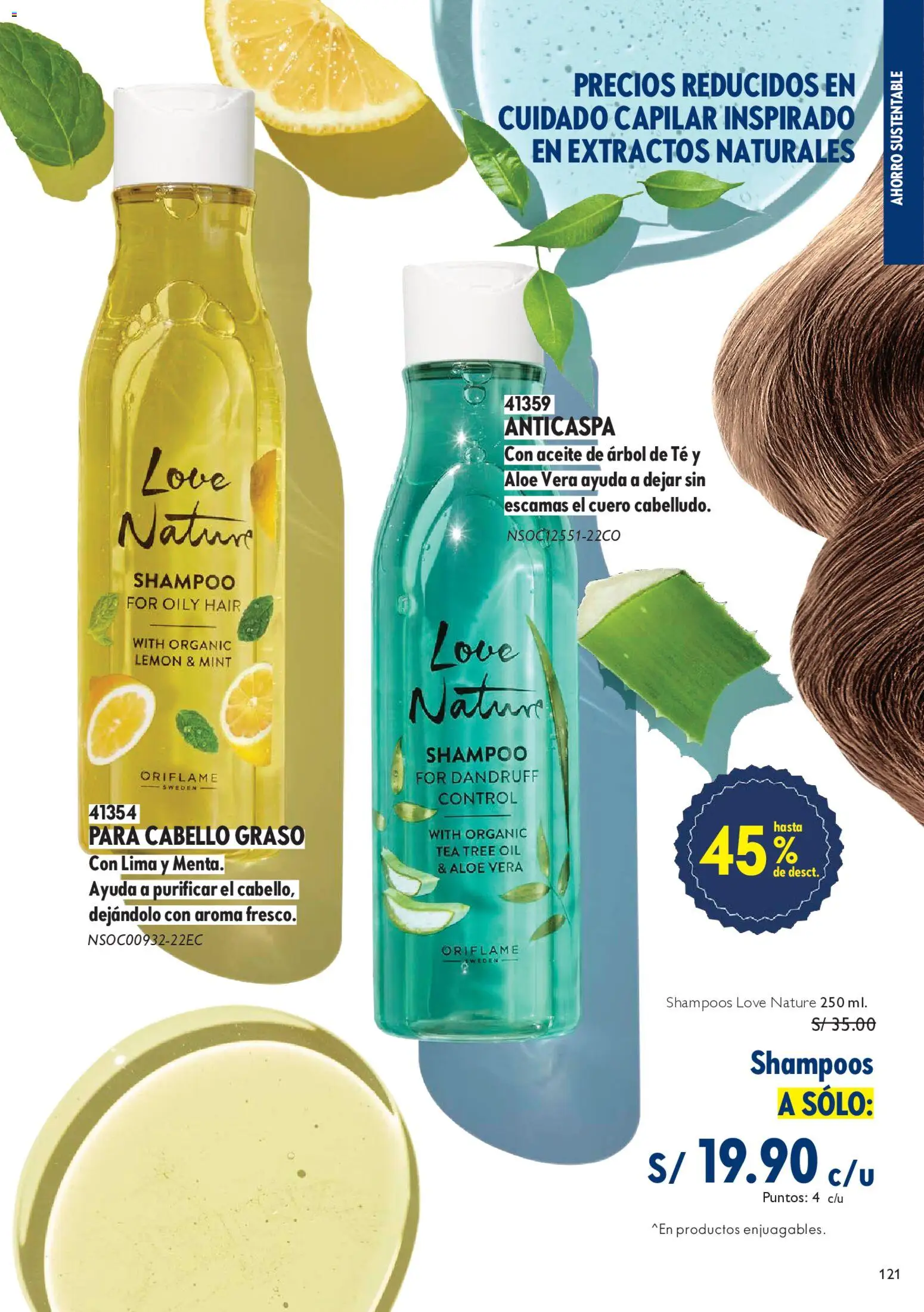 Catálogo Oriflame válido desde 09.05.2026 | Página: 123 | Productos: Shampoo, Aceite, Té