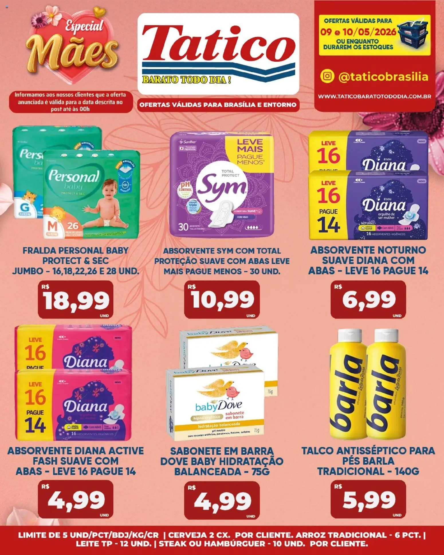 Tatico Folheto - válido de 11.05.2026 | Página: 39 | Produtos: Talco, Leite, Arroz, Dove