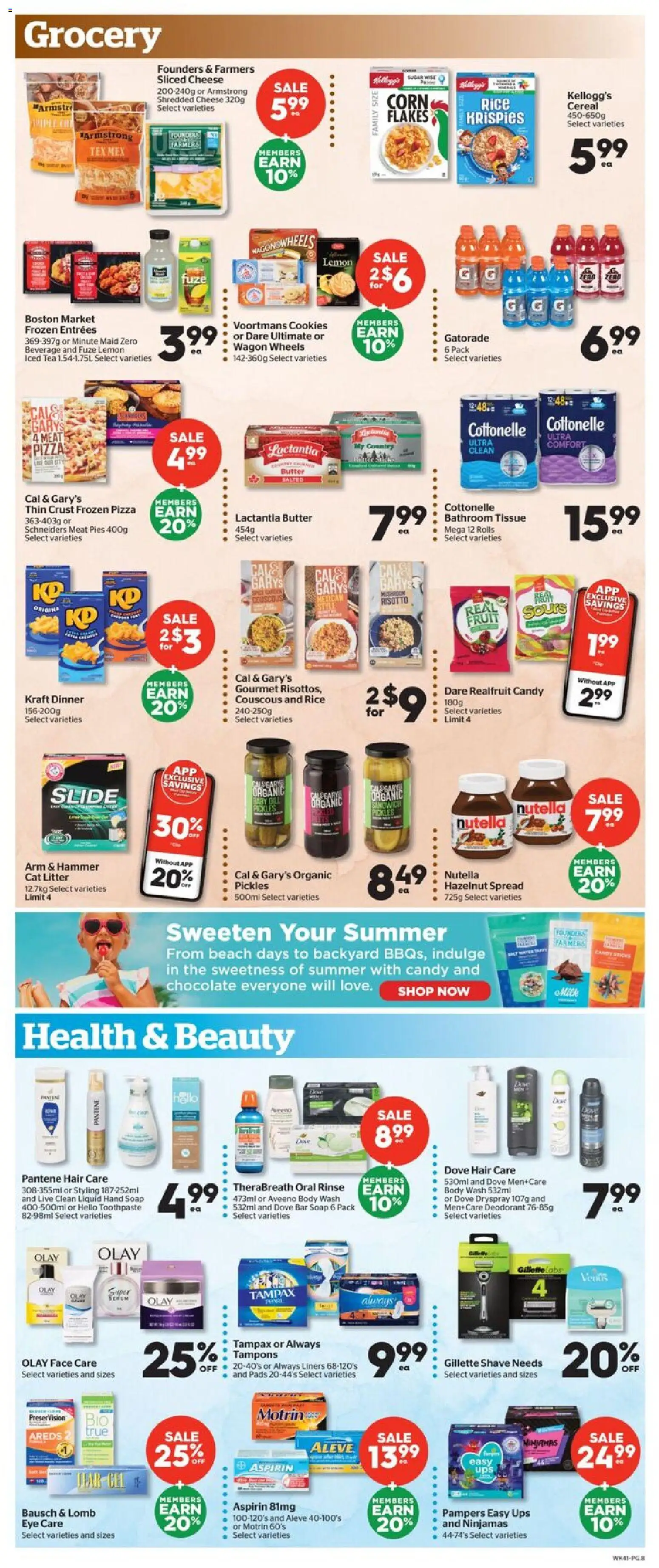 Calgary Co-op flyer valid from Aug 13, 2026 | Page: 8 | Products: Rice, Frozen pizza, Deodorant, Toothpaste