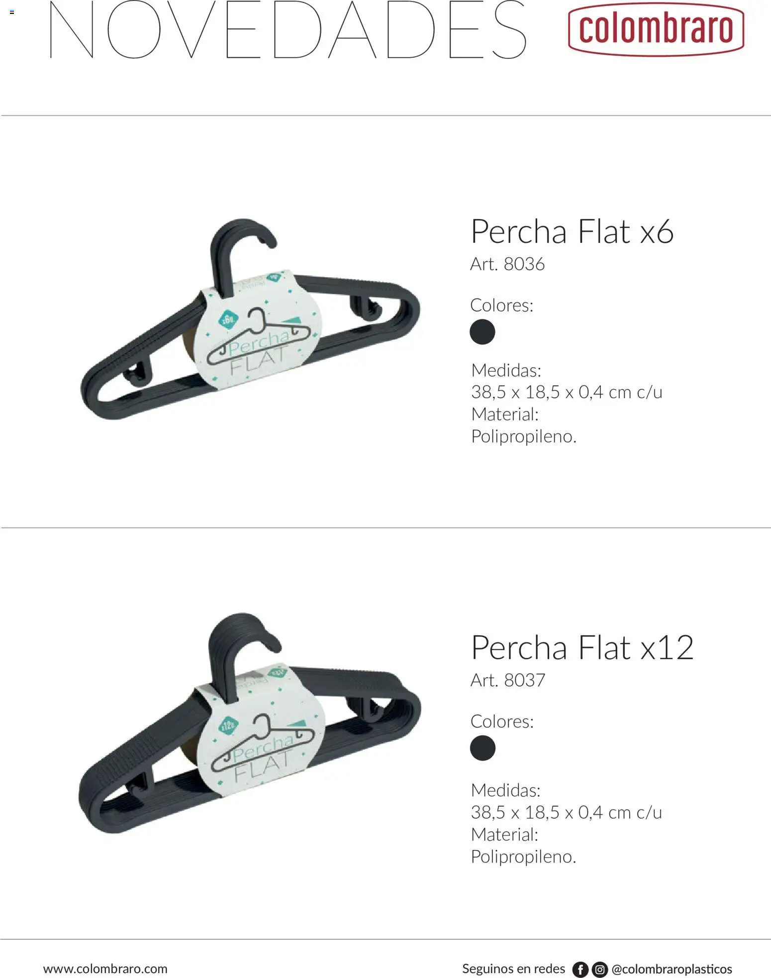 Colombraro - Novedades 2026 │ válido desde el 01/09/2026 | Página: 12 | Productos: Percha