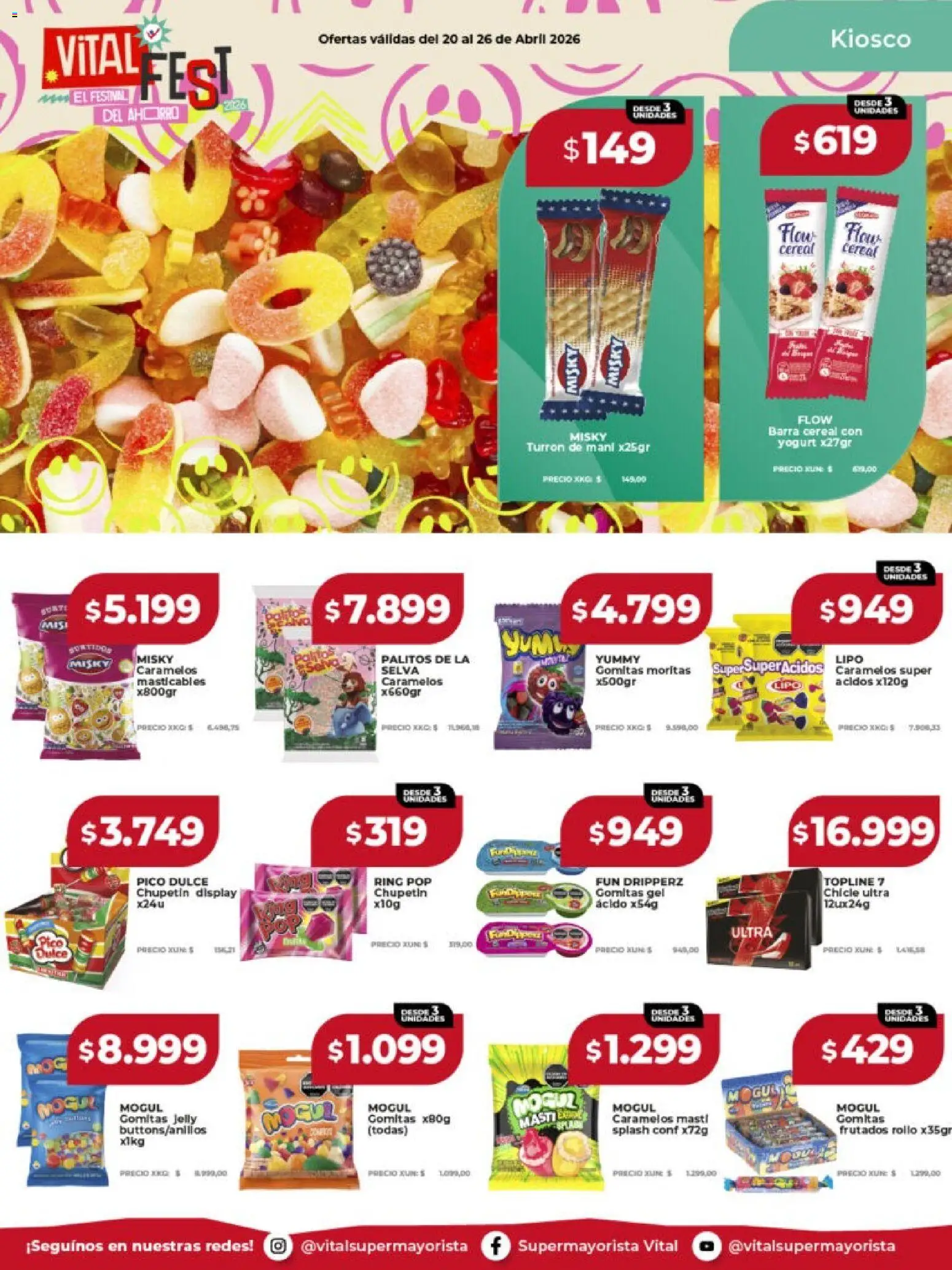 Vital - Ofertas │ válido desde el 20.04.2026 | Página: 17 | Productos: Pico, Gomitas, Mani, Chicle