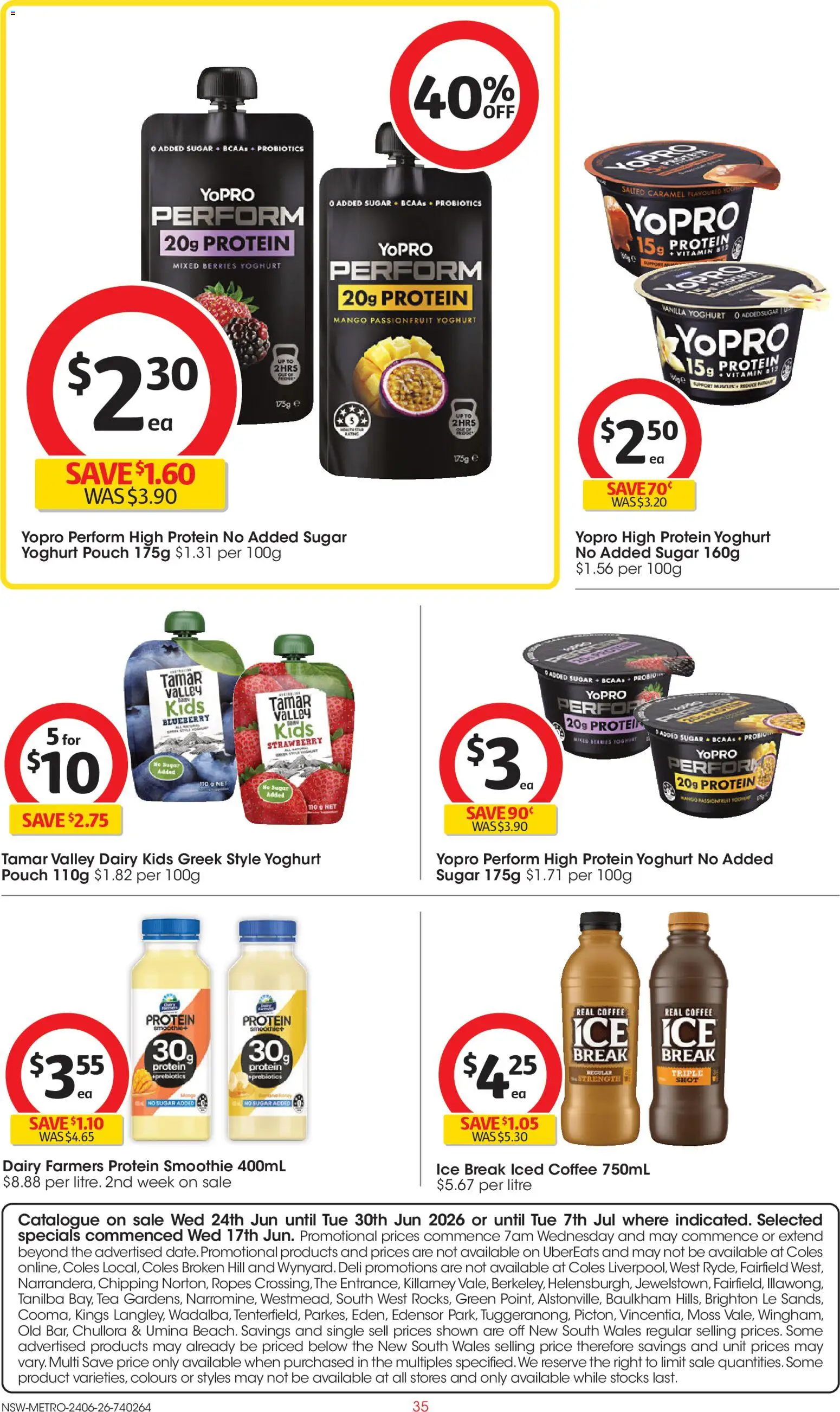 Coles catalogue - valid from 24/06/2026 | Page: 35 | Products: Dairy, Tea, Sugar, Vitamin