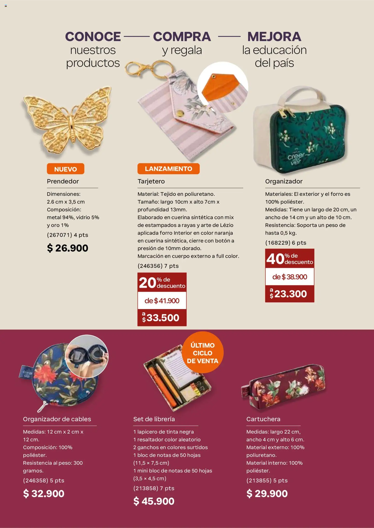 Natura revista - valida desde el 02/09/2026 | Página: 172 | Productos: Prendedor, Peso, Organizador