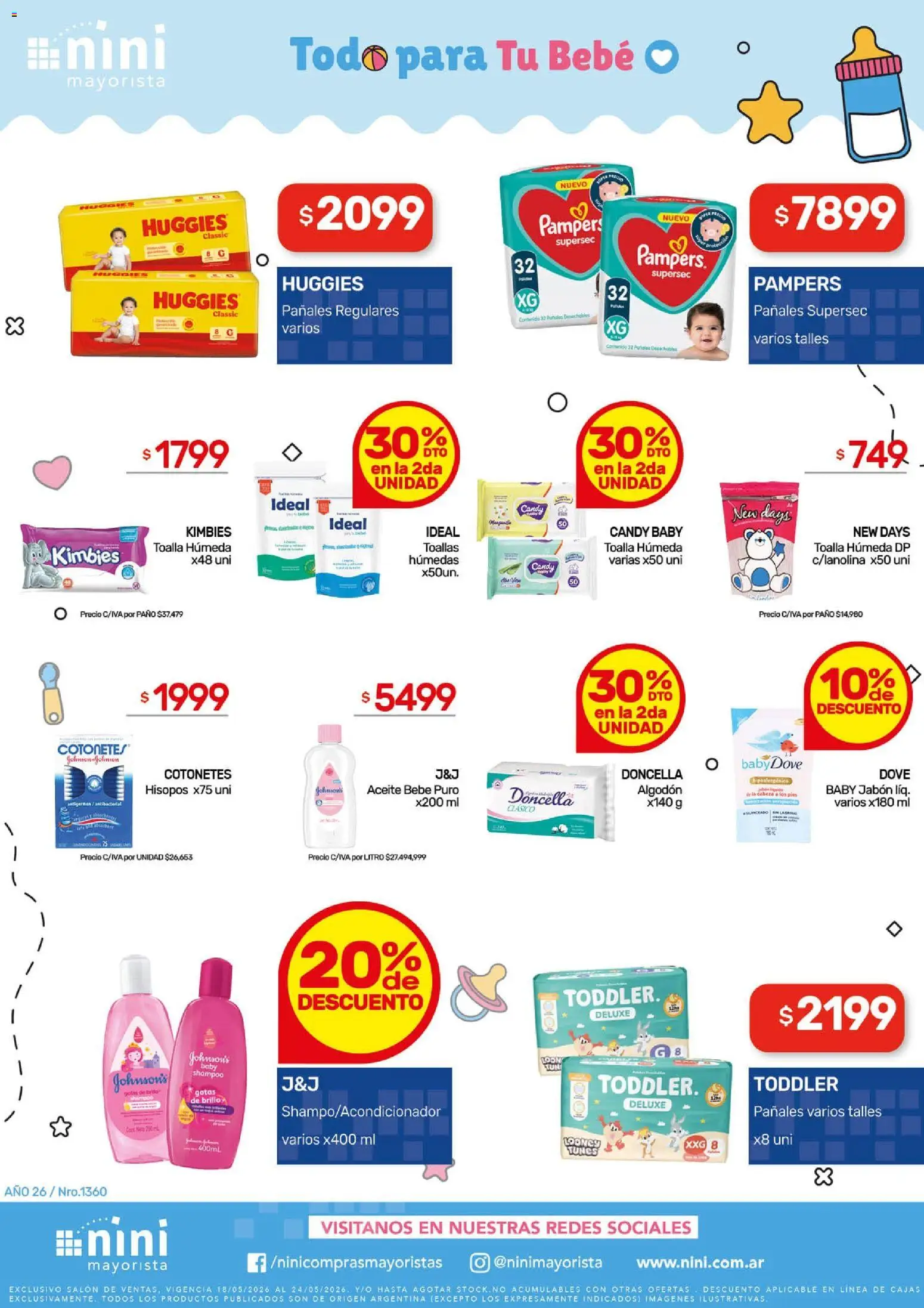 NINI Mayorista ofertas │ válido desde el 18.05.2026 | Página: 5 | Productos: Shampoo, Brillo, Jabón, Pañales