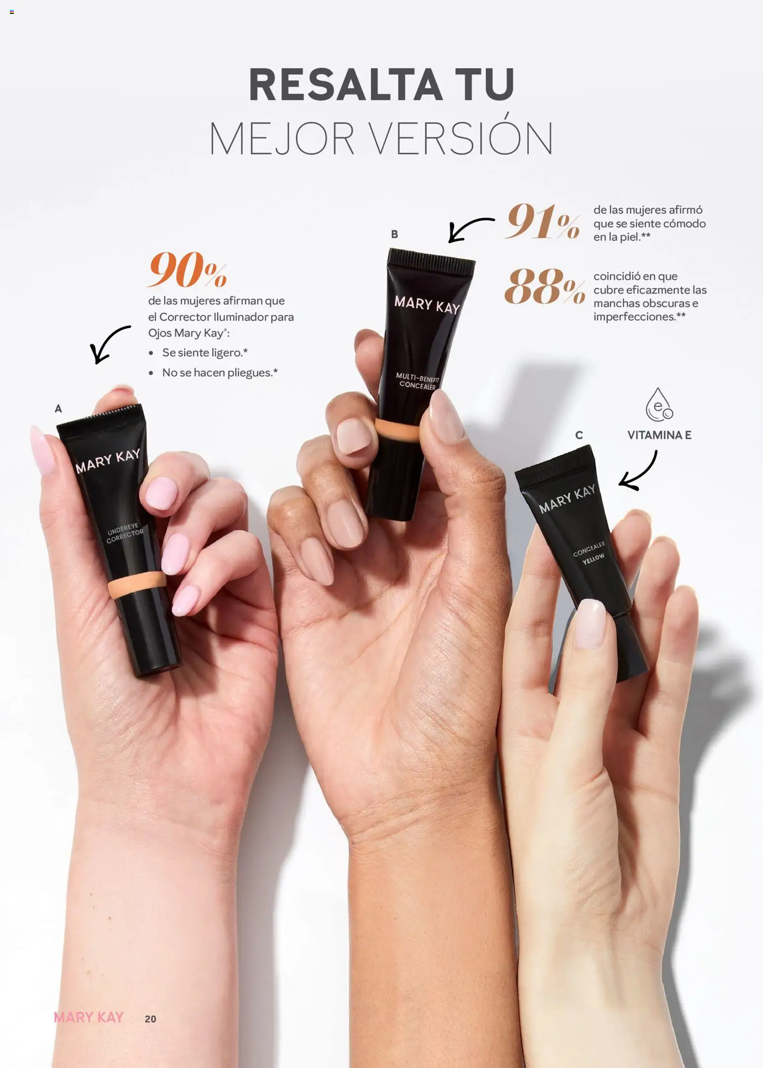 Nuevas ofertas de Mary Kay válidas en toda la República Mexicana desde el 01.04.2026. ¡Encuentra las mejores ofertas en Catálogo Mary Kay Abril 2026! | Página: 20 | Productos: Iluminador, Corrector