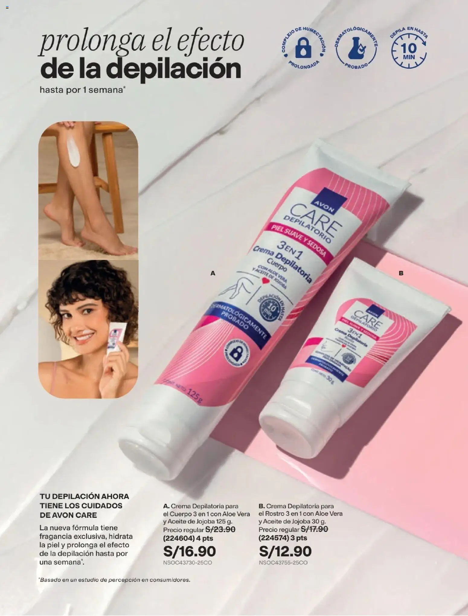 Catálogo Avon válido desde 15/09/2026 | Página: 142 | Productos: Crema depilatoria, Aloe vera, Aceite, Fragancia