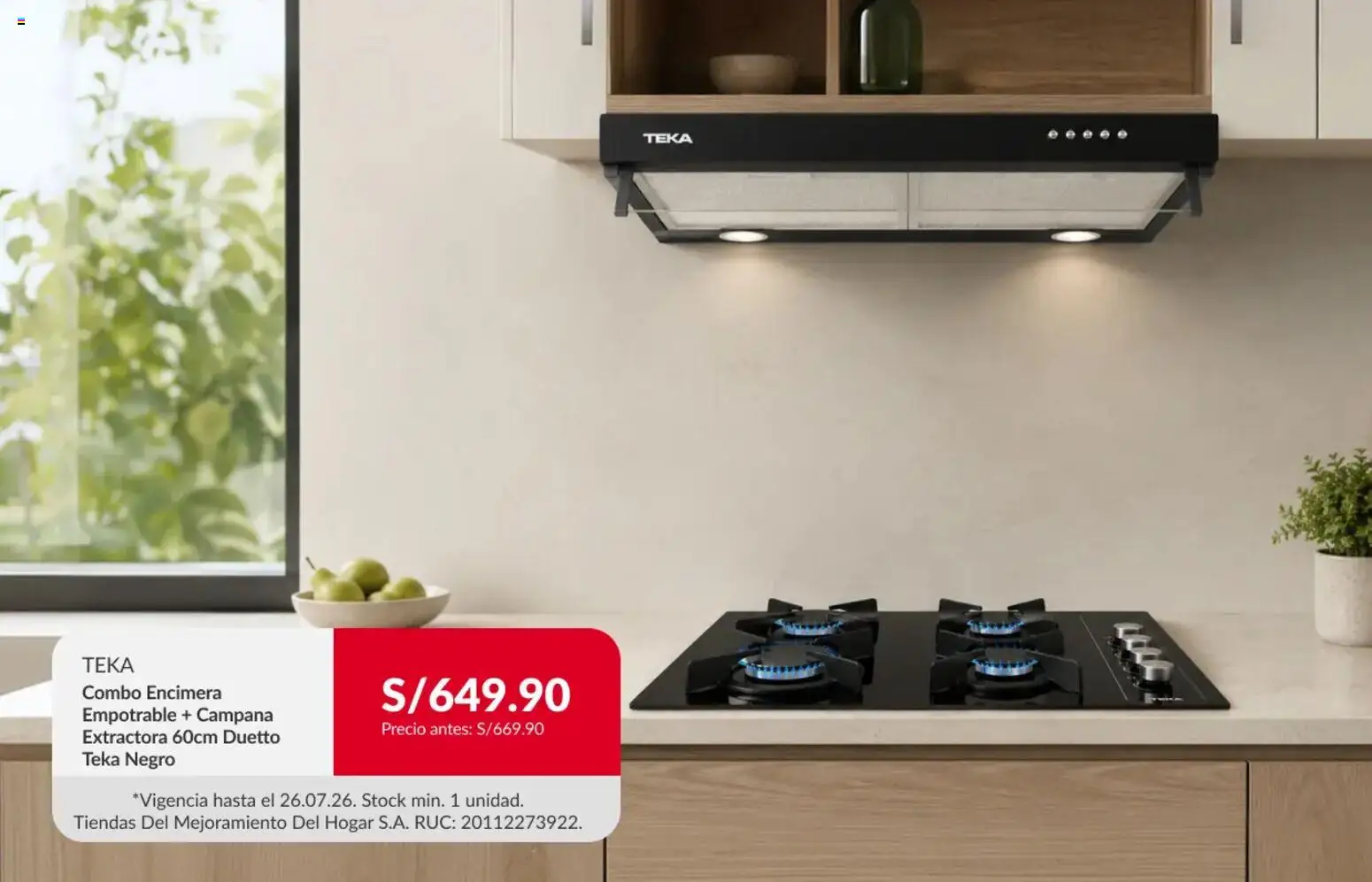 Catálogo Sodimac válido desde 20/07/2026 | Página: 9 | Productos: Campana extractora