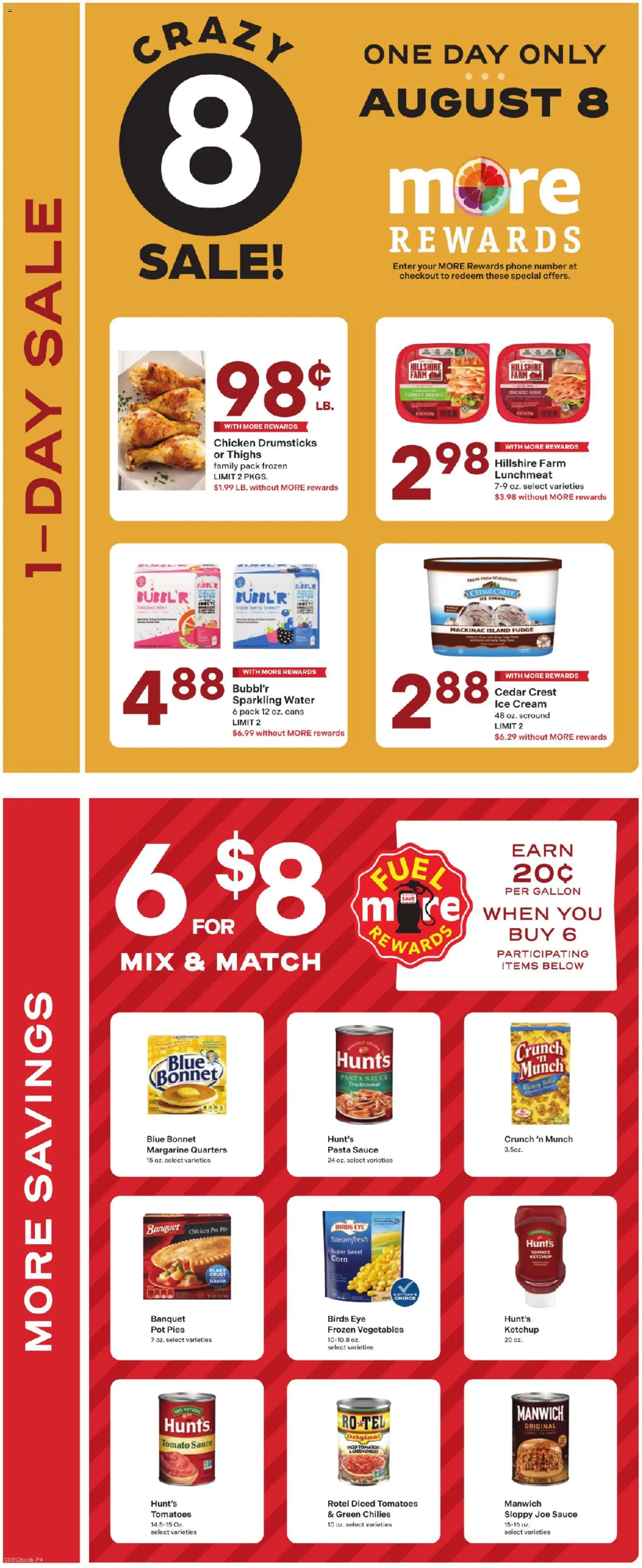 Coborn's Weekly Ad - valid from 08/05/2026 | Page: 4 | Products: Pasta, Ketchup, Cream, Ice cream