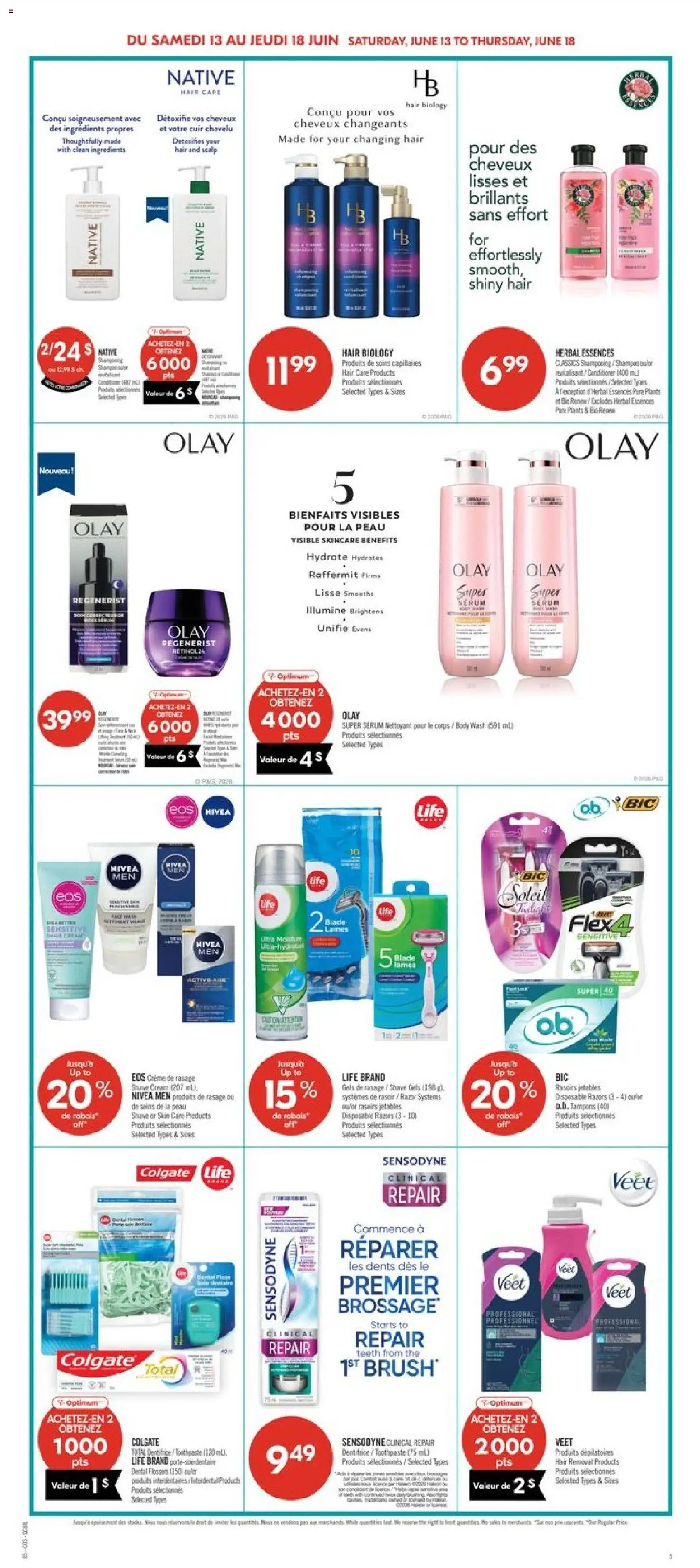 Pharmaprix flyer valid from 12.06.2026 | Page: 11 | Products: Conditioner, Body wash, Toothpaste, Butter