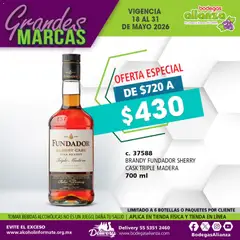 Vista previa de Bodegas Alianza catálogo Grandes Marcas, nuevo folleto de la tienda, válido en México a partir del 18.05.2026