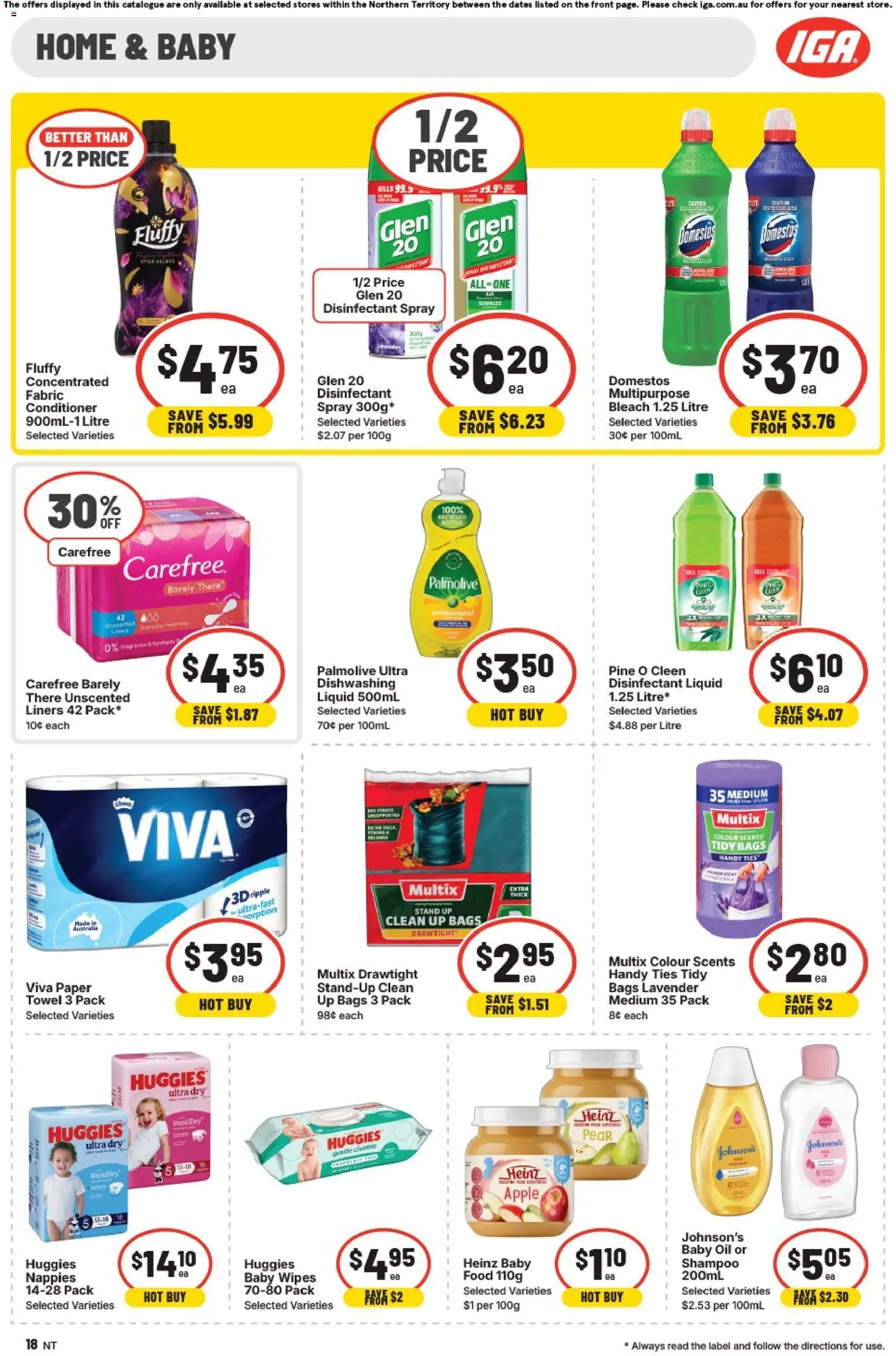 IGA catalogue - valid from 20.05.2026 | Page: 15 | Products: Oil, Nappies, Pear, Multipurpose