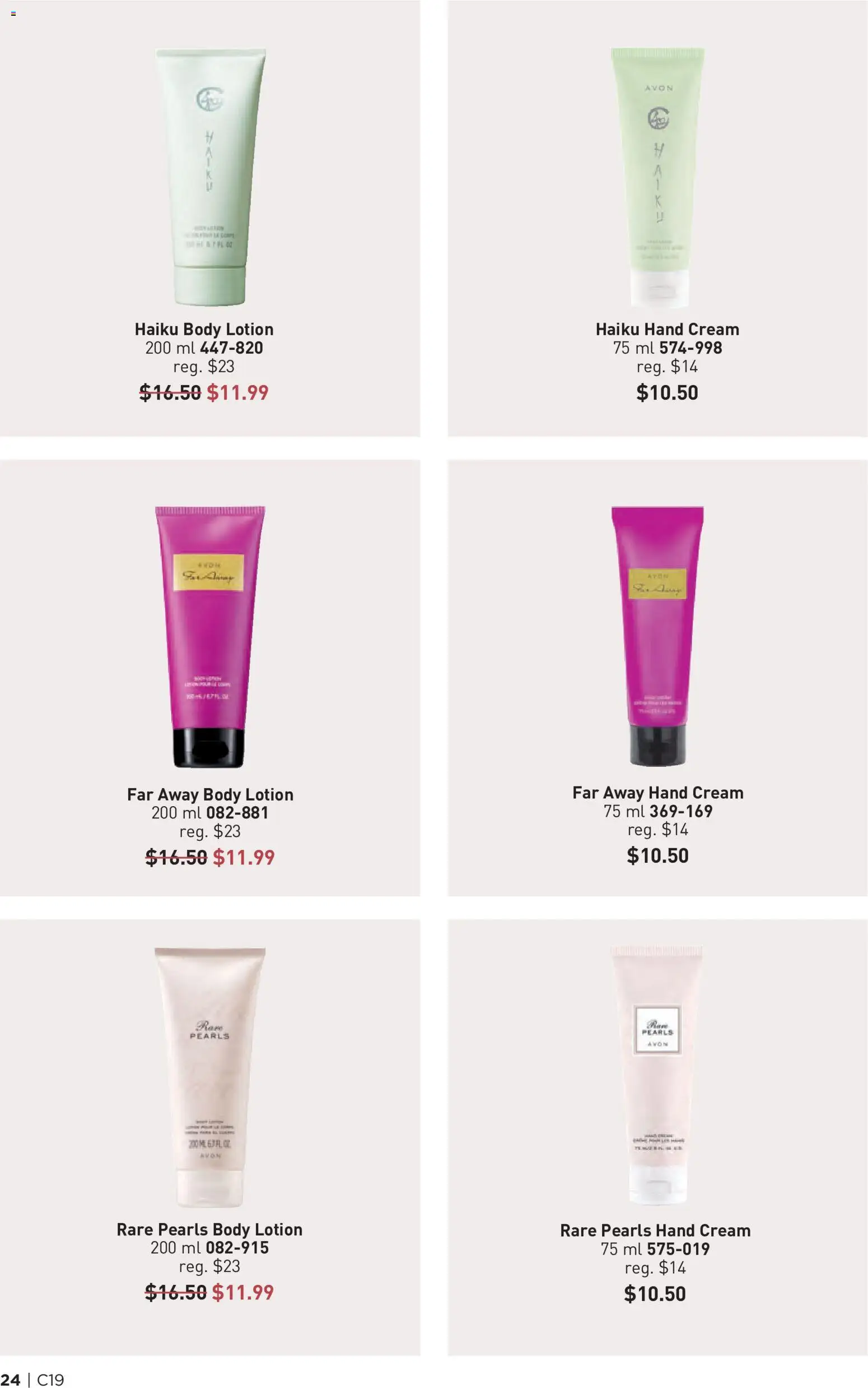 Avon flyer valid from Sep 9, 2026 | Page: 24 | Products: Cream, Body lotion, Hand cream