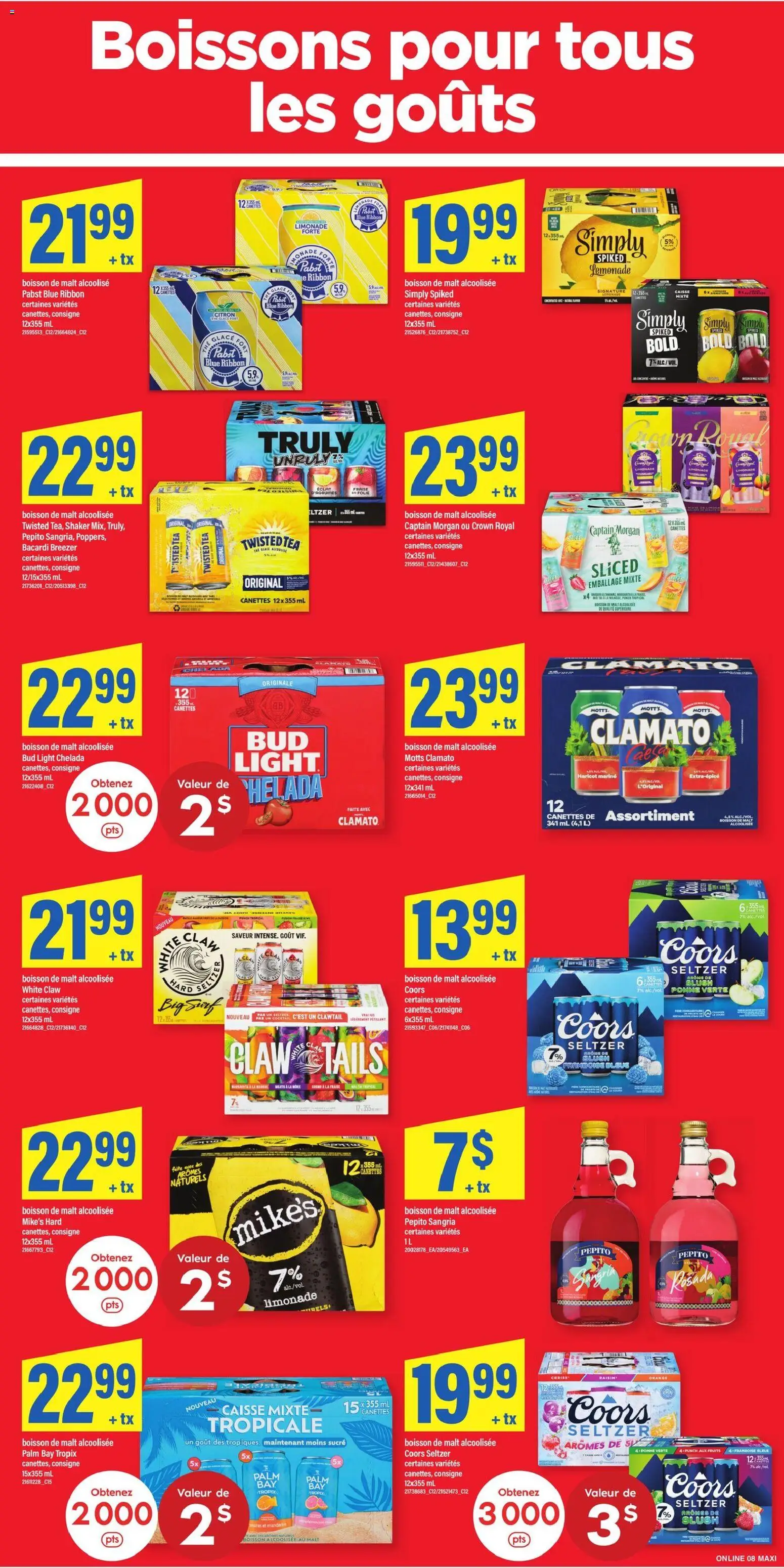 Maxi flyer valid from Jul 16, 2026 | Page: 11 | Products: Tea, Lemonade, Captain Morgan, Bacardi