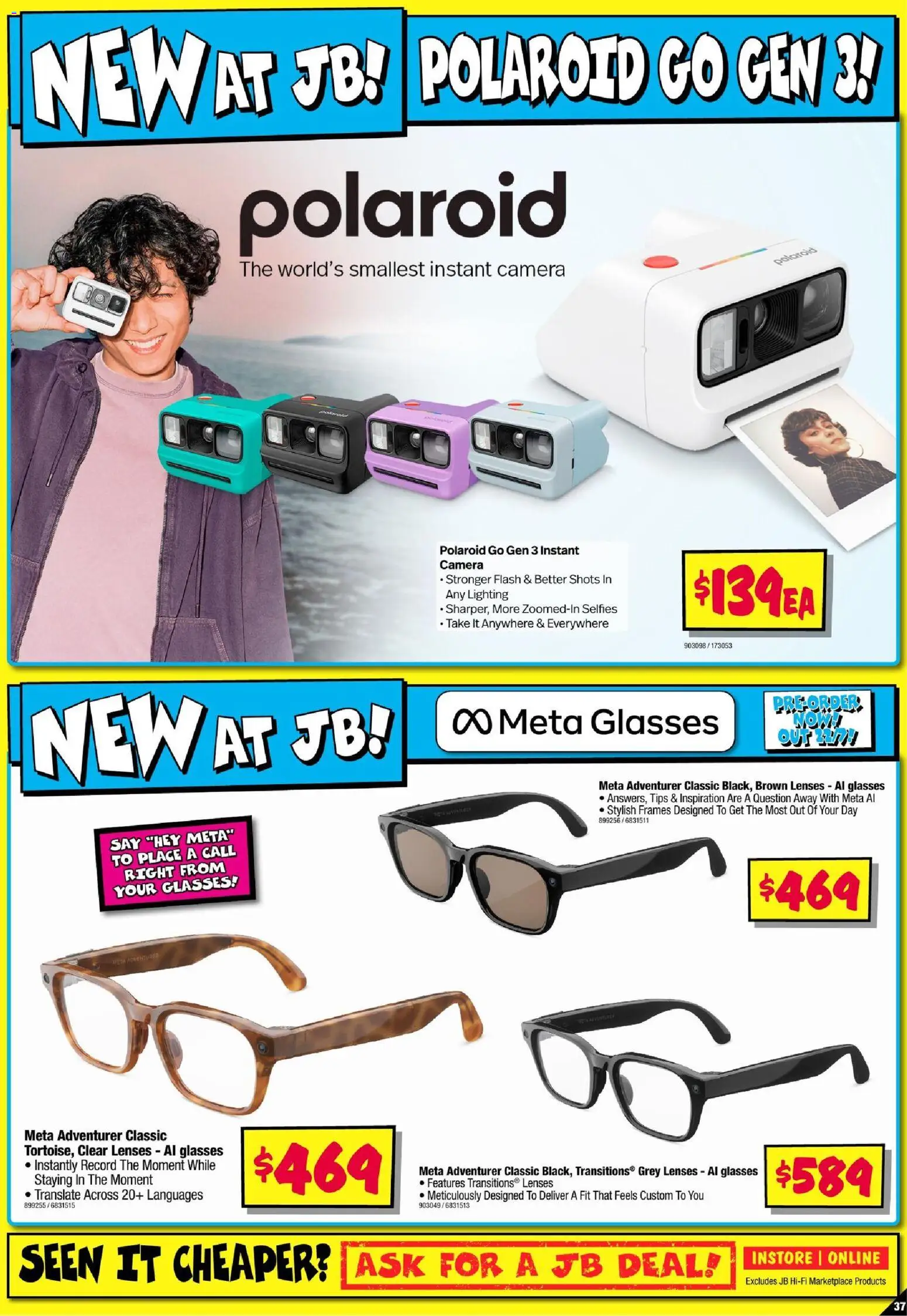 JB Hi-Fi catalogue - valid from 16/07/2026 | Page: 37 | Products: Glasses, Camera