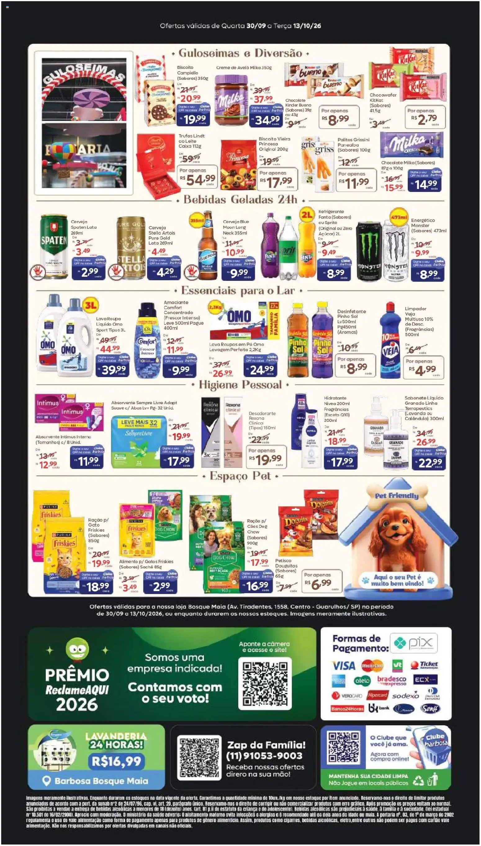 Barbosa Supermercados Folheto - válido de 30/09/2026 | Página: 4 | Produtos: Cerveja, Rexona, Soda, Refrigerante