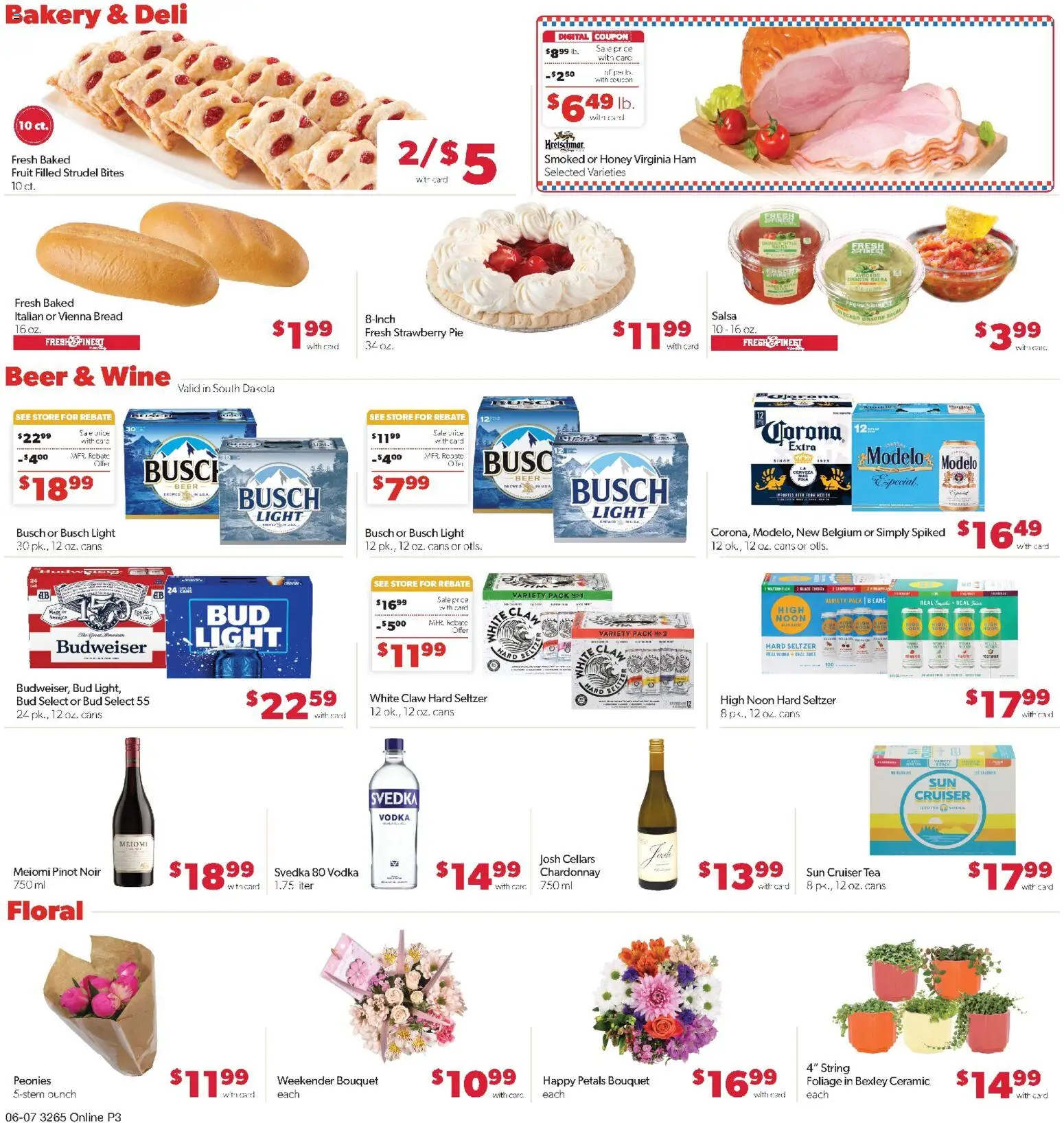 Family Fare Weekly Ad - SD - valid from 05.06.2026 | Page: 7 | Products: Bakery, Wine, Tea, Vodka