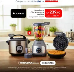 Vista previa de folleto Hiraoka catálogo de la Hiraoka válido desde 30/06/2026 | Página: 6 | Productos: Licuadora