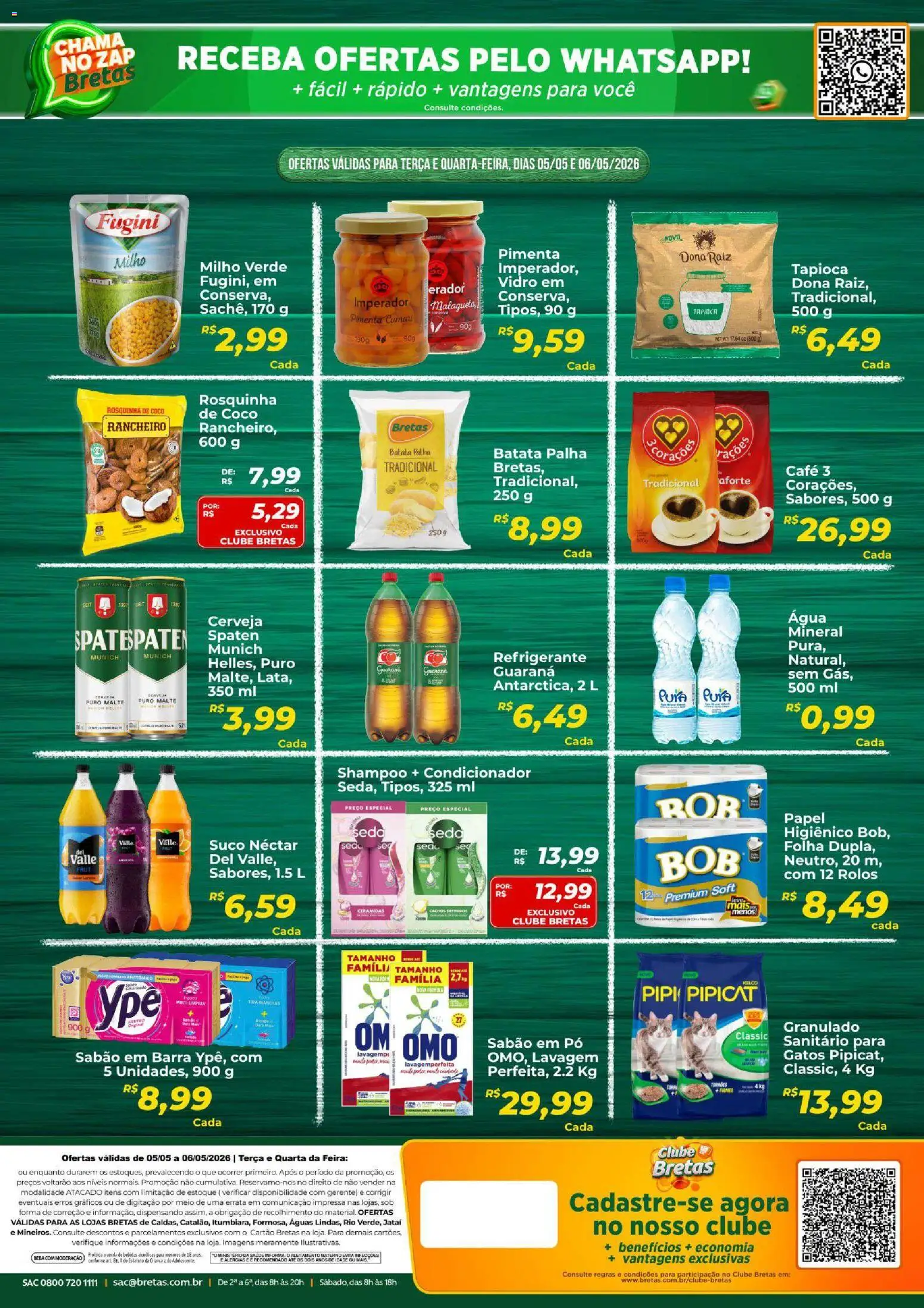 Bretas Folheto - válido de 05.05.2026 | Página: 2 | Produtos: Pimenta, Sabão em pó, Café, Refrigerante