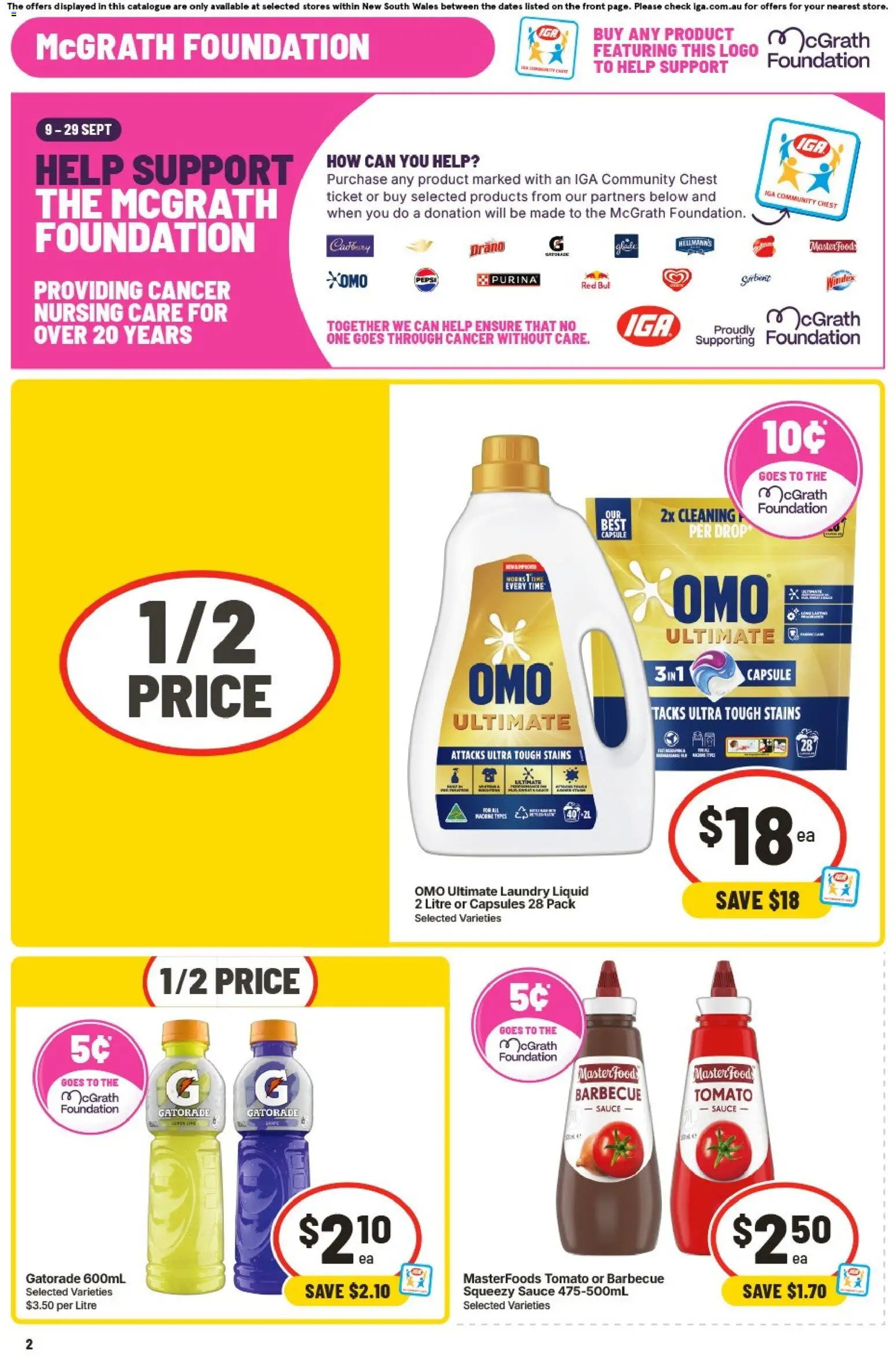 IGA catalogue - valid from 16/09/2026 | Page: 3 | Products: Capsules, Sauce, Foundation, Laundry