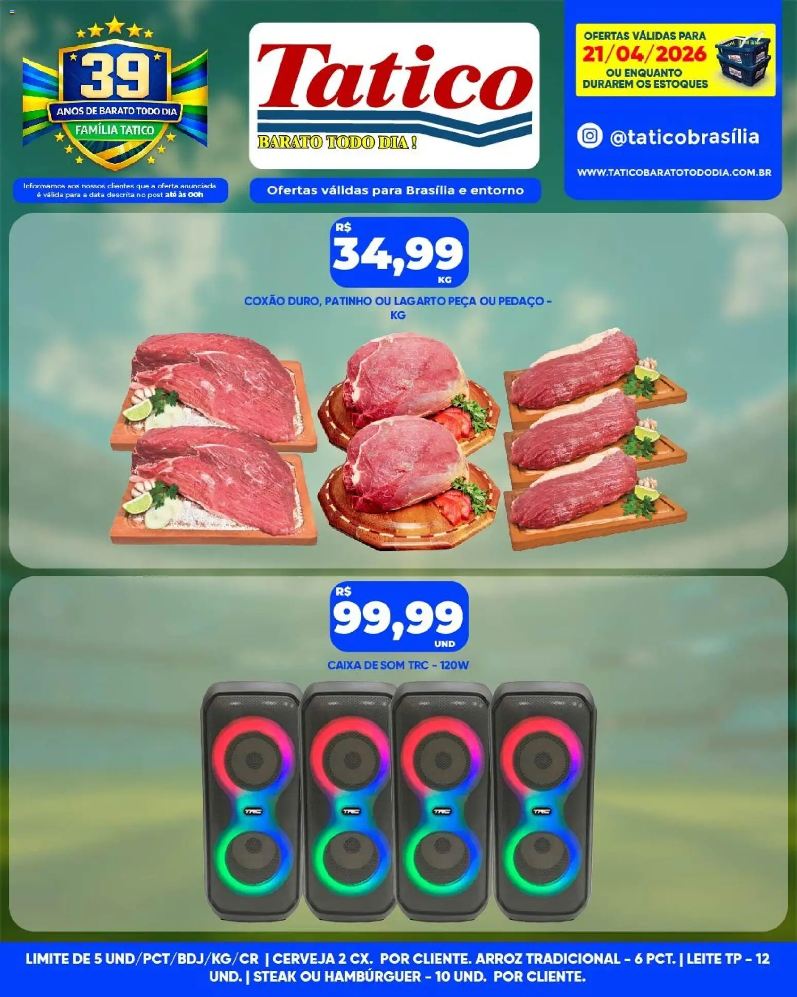 Tatico Folheto - válido de 21.04.2026 | Página: 14 | Produtos: Caixa de som, Caixa, Cerveja, Arroz