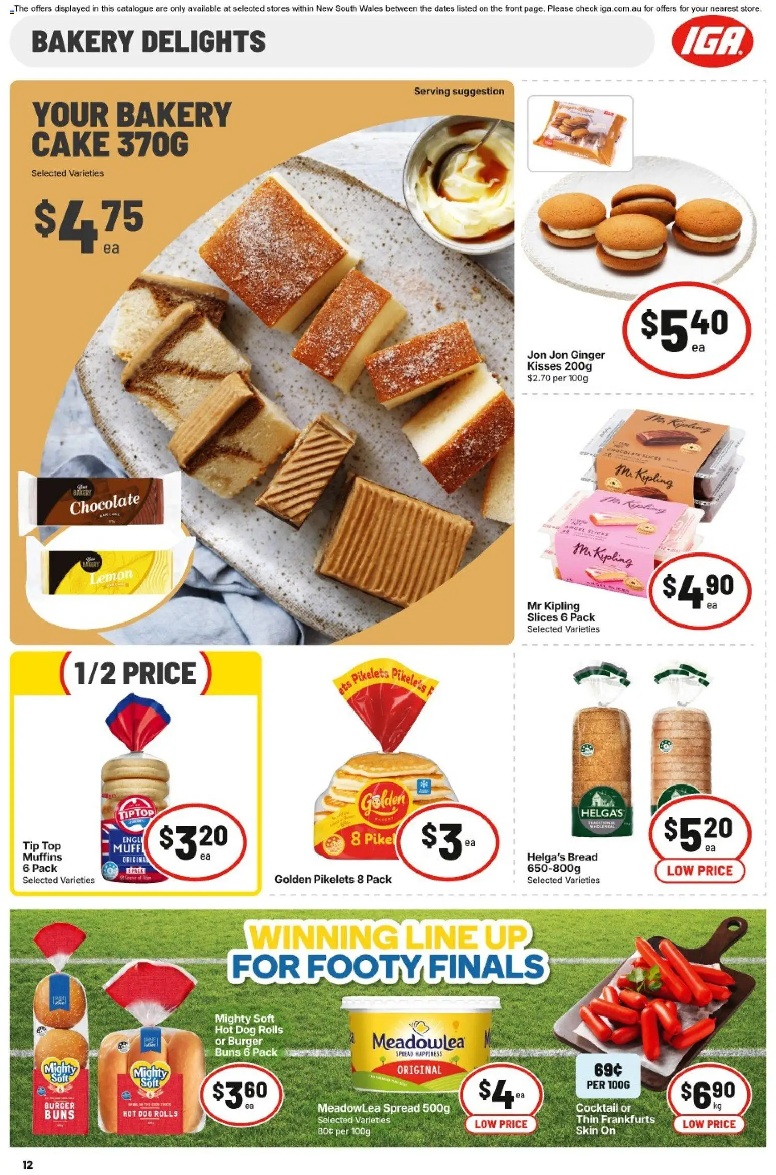IGA catalogue - valid from 30/09/2026 | Page: 12 | Products: Bread, Muffins, Lemon, Bakery