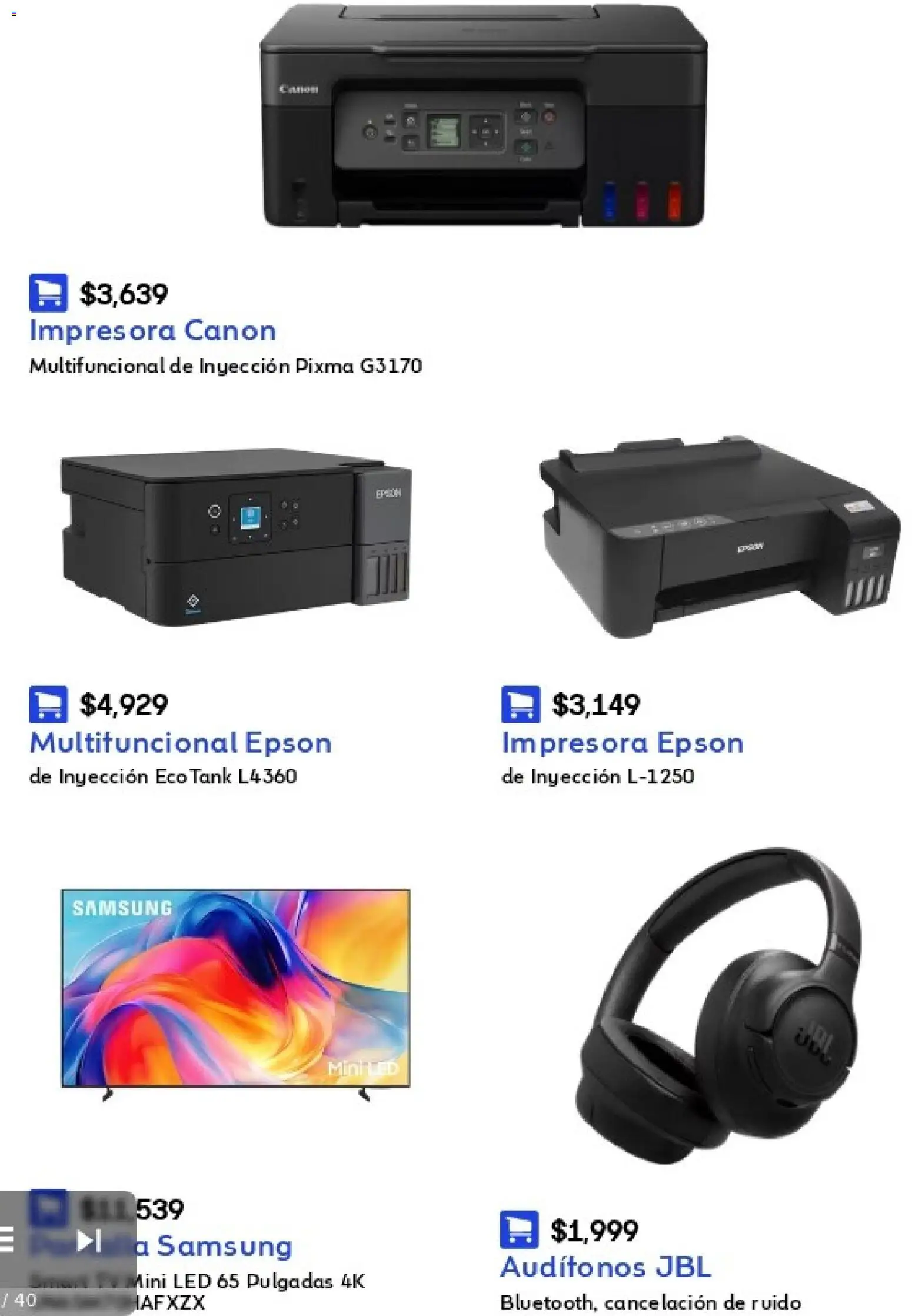 Nuevas ofertas de Coppel válidas en toda la República Mexicana desde el 01/08/2026. ¡Encuentra las mejores ofertas en Coppel catálogo! | Página: 25 | Productos: Impresora, Audífonos