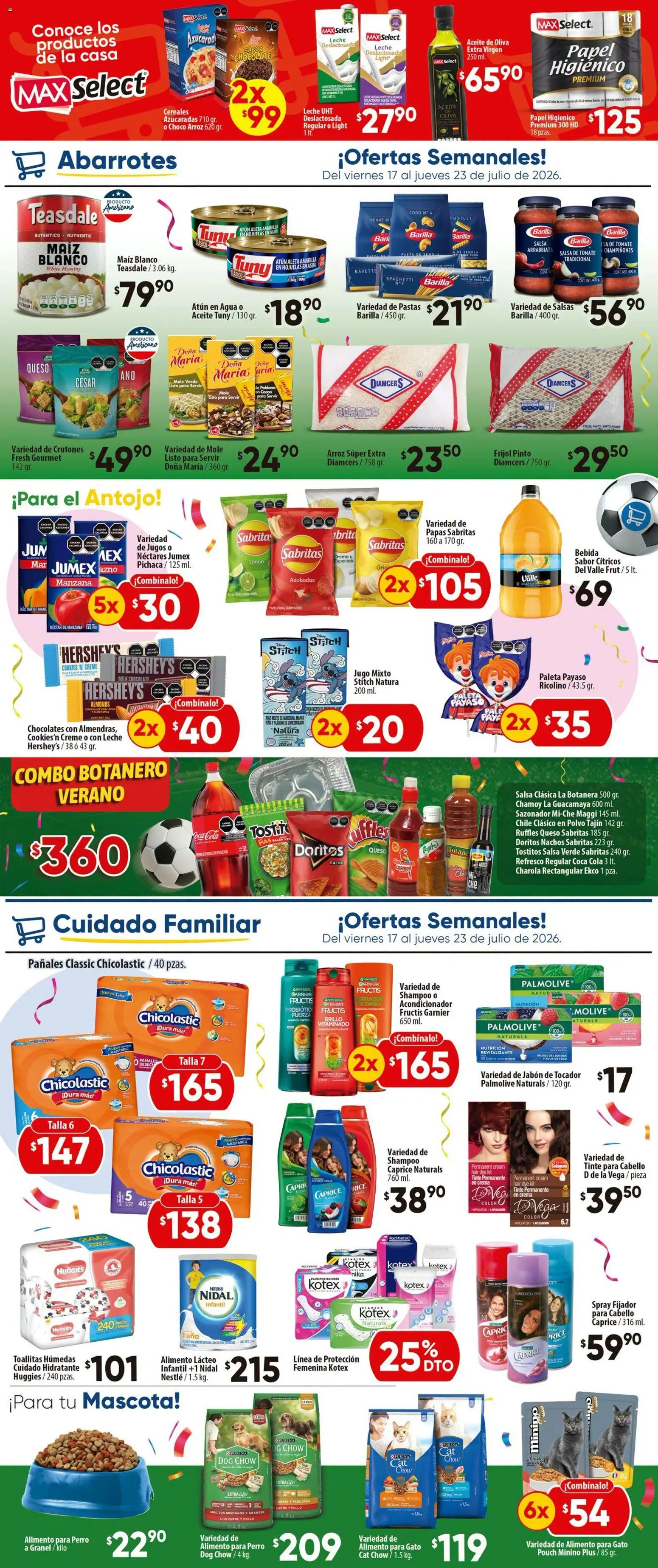 Nuevas ofertas de Calimax válidas en toda la República Mexicana desde el 17/07/2026. ¡Encuentra las mejores ofertas en Calimax folleto Ensenada! | Página: 5 | Productos: Azúcar, Leche, Cereales, Pasta