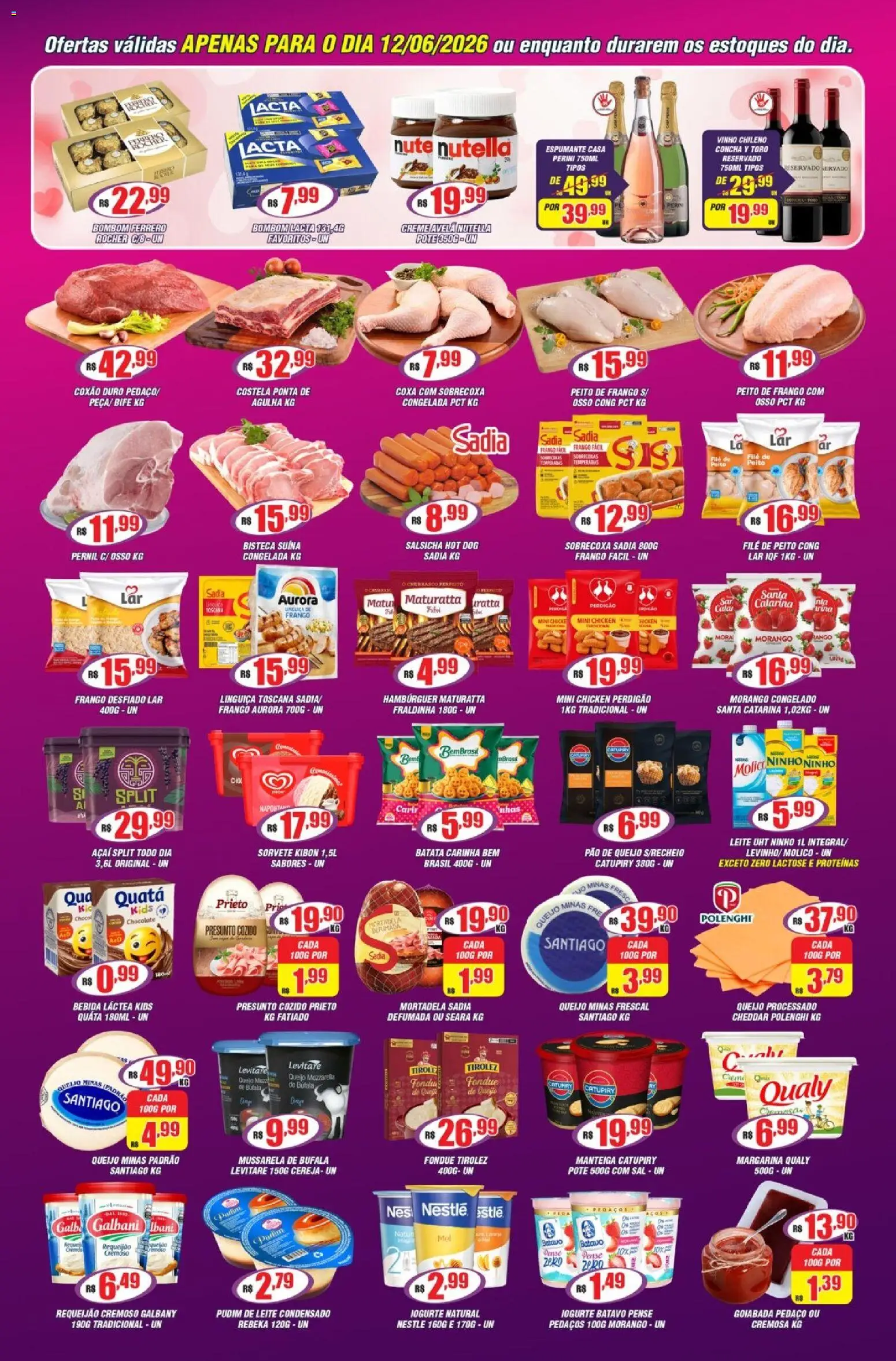 Violeta Supermercados Folheto - válido de 12.06.2026 | Página: 2 | Produtos: Chocolate, Sorvete, Bebida, Peito de frango