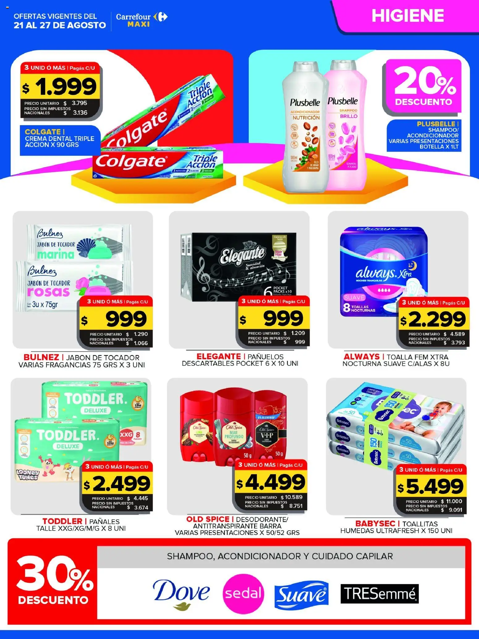 Carrefour Maxi catálogo │ válido desde el 21/08/2026 | Página: 5 | Productos: Jabón, Antitranspirante, Pañales, Crema