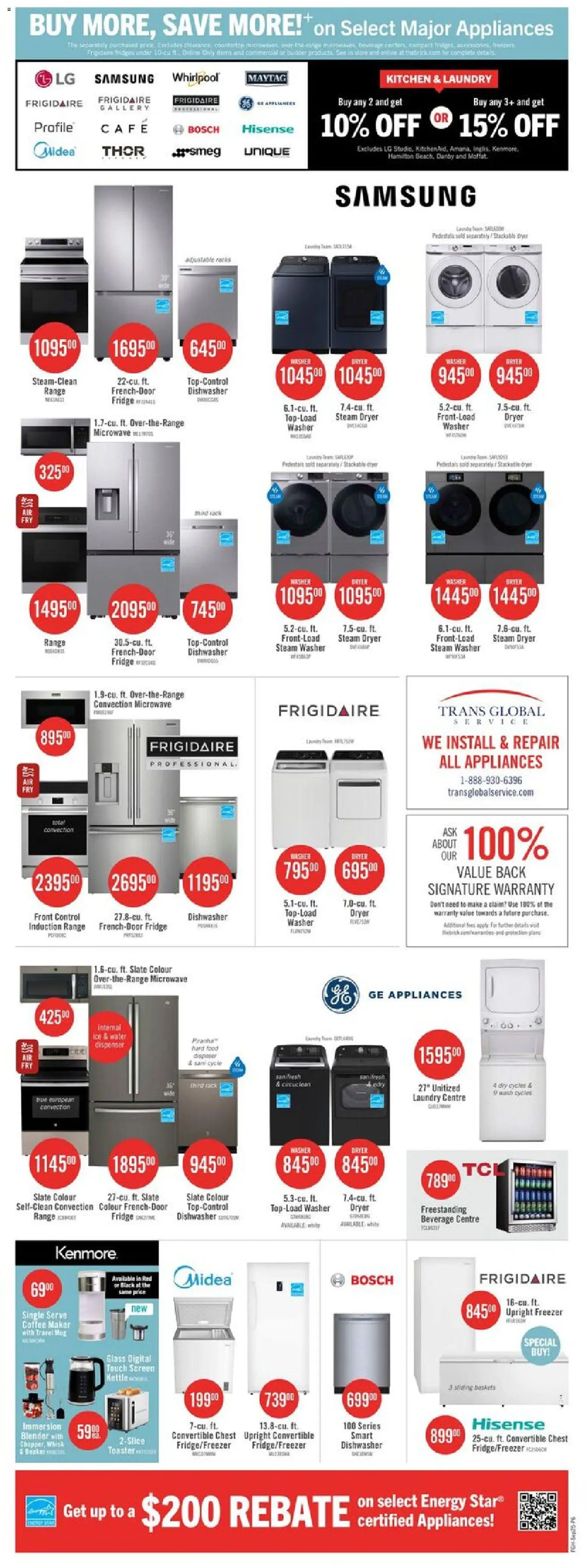 The Brick flyer valid from Sep 25, 2026 | Page: 15 | Products: Water, Food, Coffee, Ice