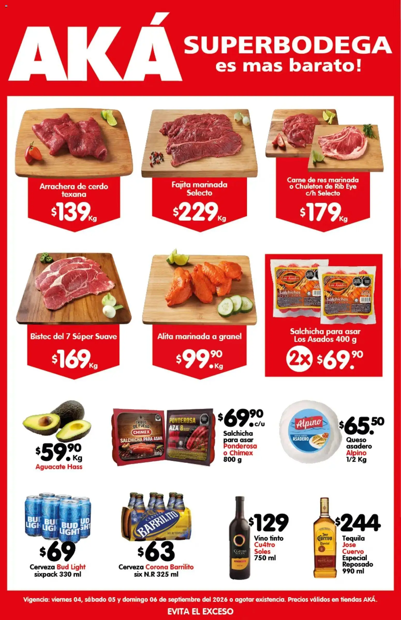 Nuevas ofertas de Arteli válidas en toda la República Mexicana desde el 04/09/2026. ¡Encuentra las mejores ofertas en Arteli folleto Carnita Asada Aká Superbodegas! | Página: 1 | Productos: Bistec, Cerdo, Tequila, Carne