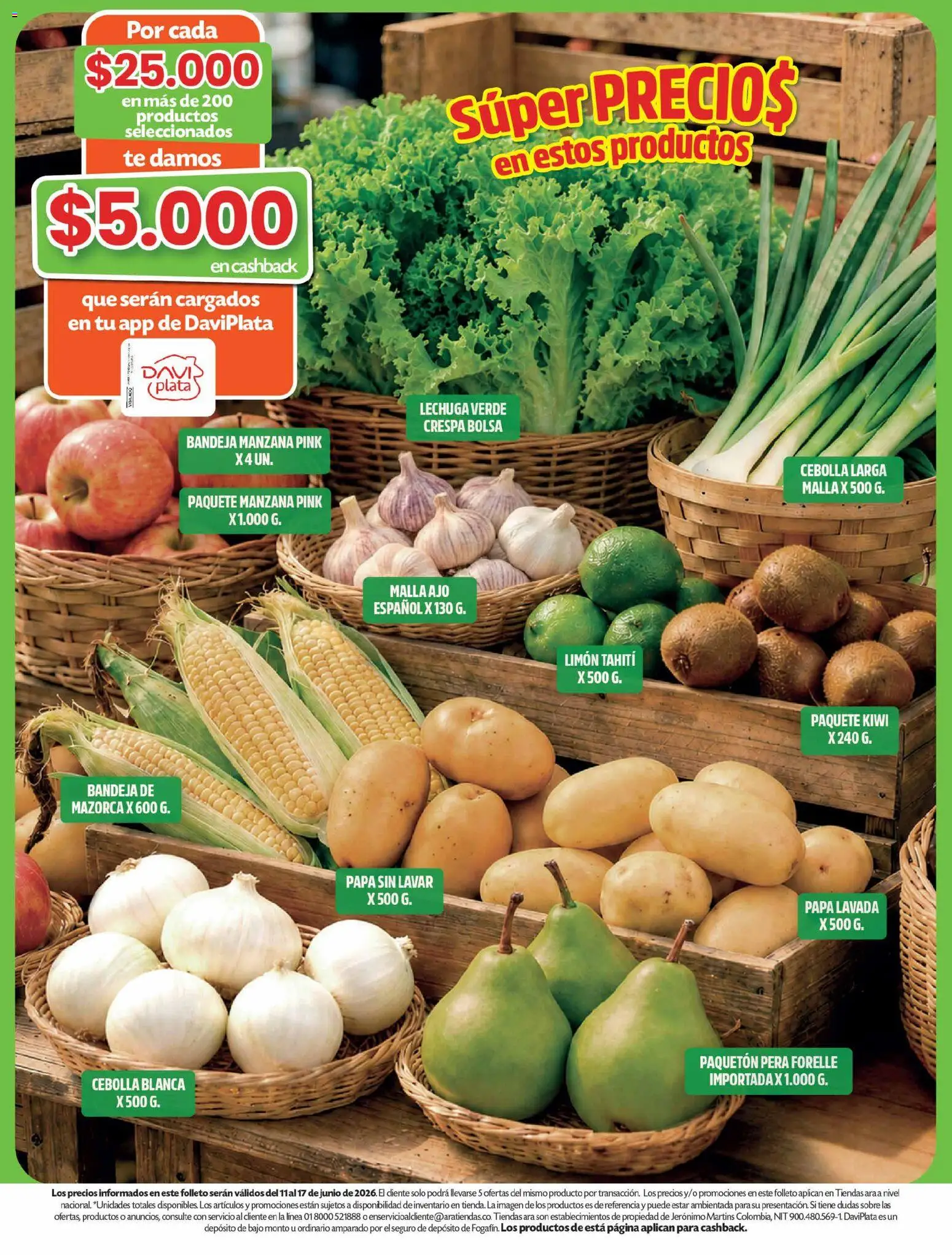 Ara revista - valida desde el 11.06.2026 | Página: 2 | Productos: Kiwi, Lechuga, Manzana, Mazorca