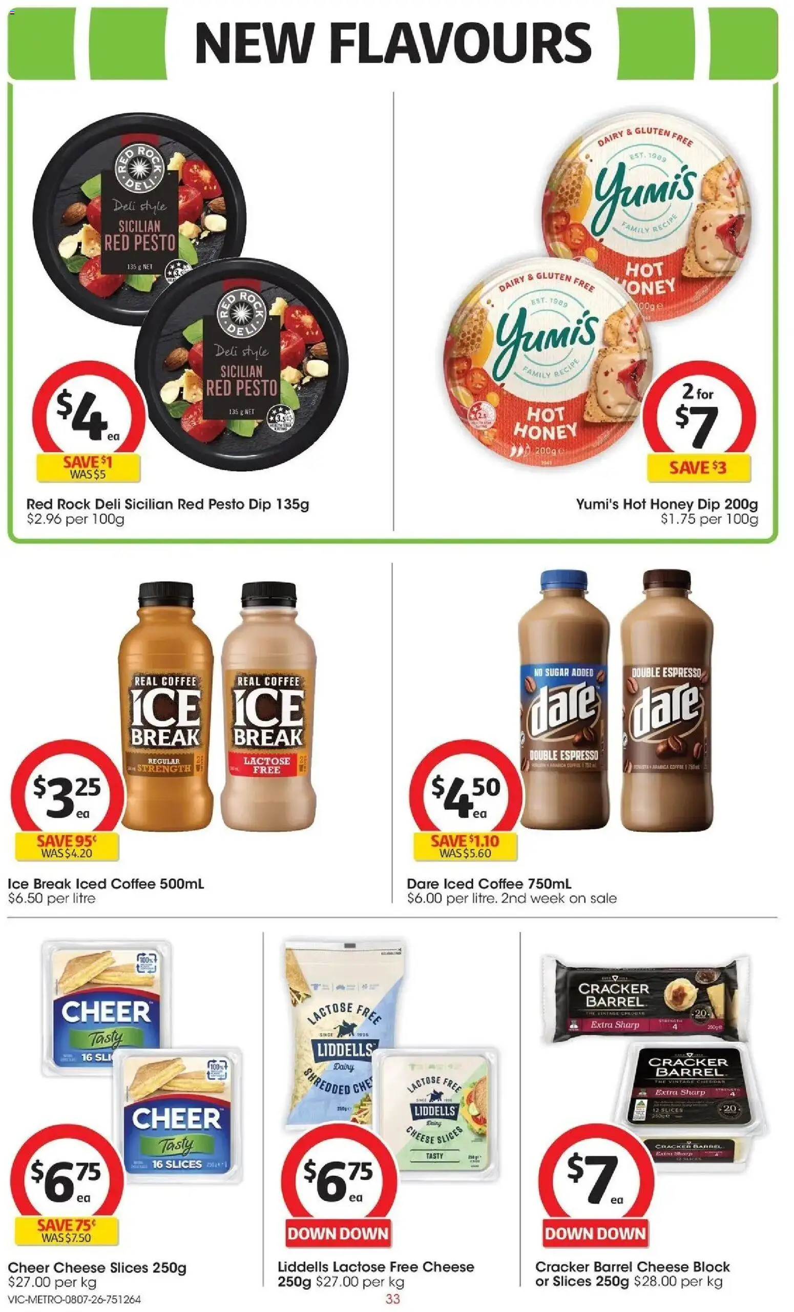 Coles catalogue - valid from 07/07/2026 | Page: 33 | Products: Dairy, Cheese, Coffee, Sugar
