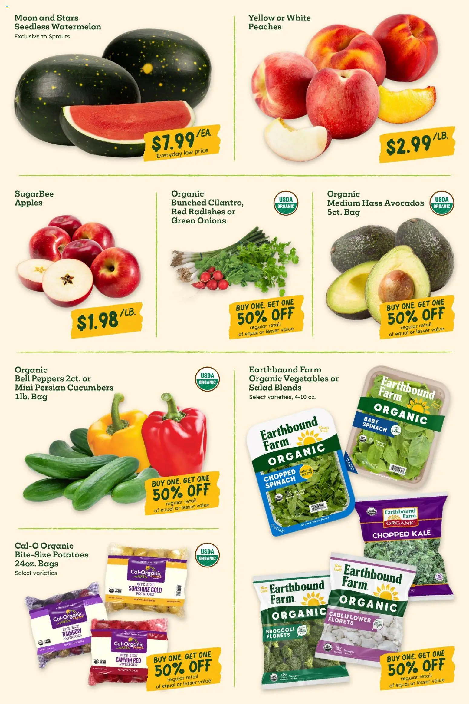 Sprouts Weekly Ad - valid from 03.06.2026 | Page: 6 | Products: Broccoli, Spinach, Vegetables, Bag